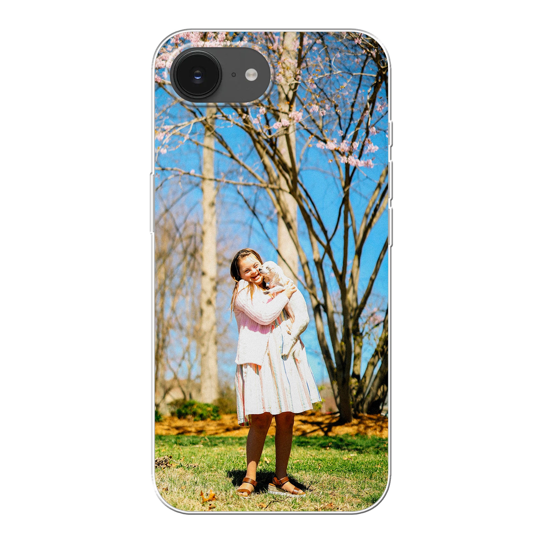 Apple iPhone 16e Hardcase (achterkant bedrukt, transparant)
