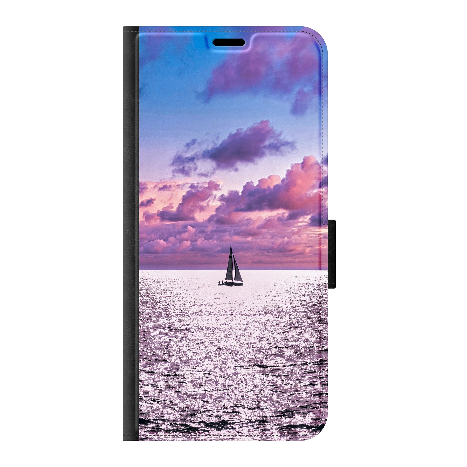 Samsung Galaxy S24 FE Wallet hoesje (voorzijde bedrukt, zwart)