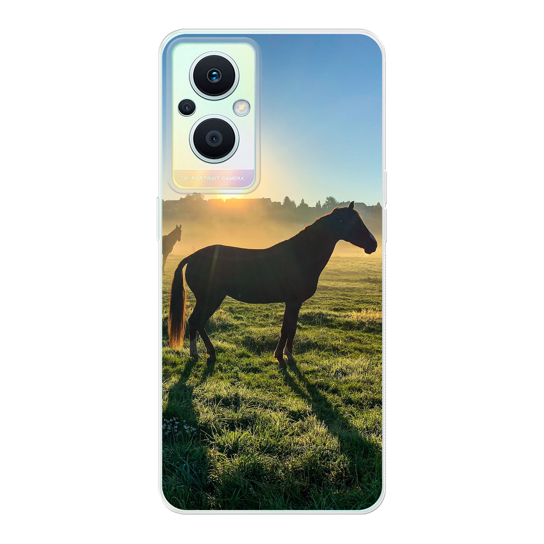 Oppo Reno8 Lite Zachte hoes (achterkant bedrukt, transparant)