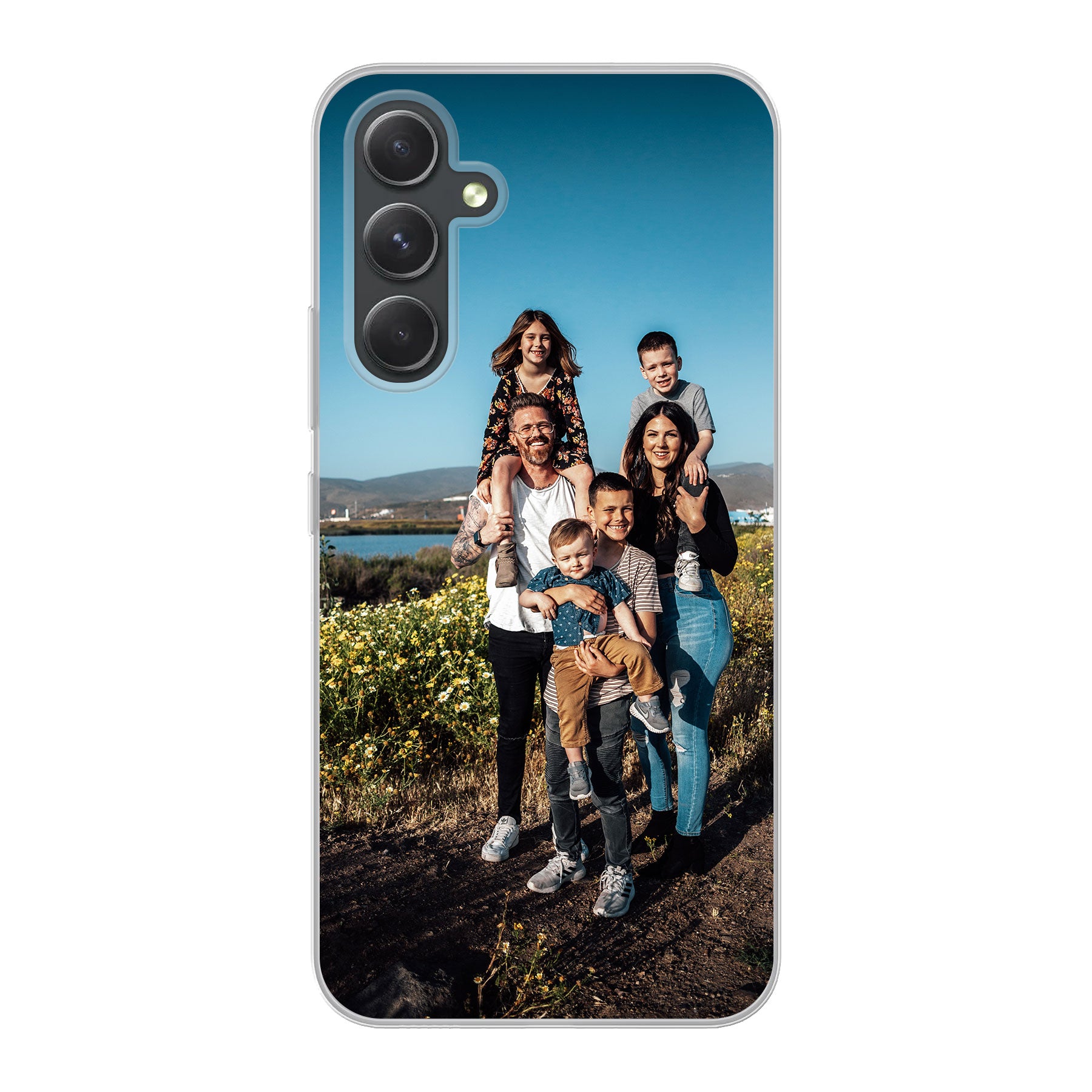 Samsung Galaxy A54 5G Zachte hoes (achterkant bedrukt, transparant)