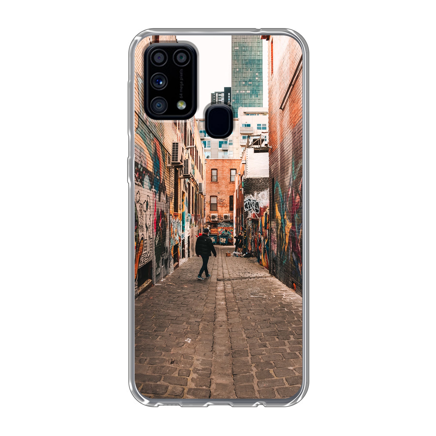 Samsung Galaxy M31 Zachte hoes (achterkant bedrukt, transparant)