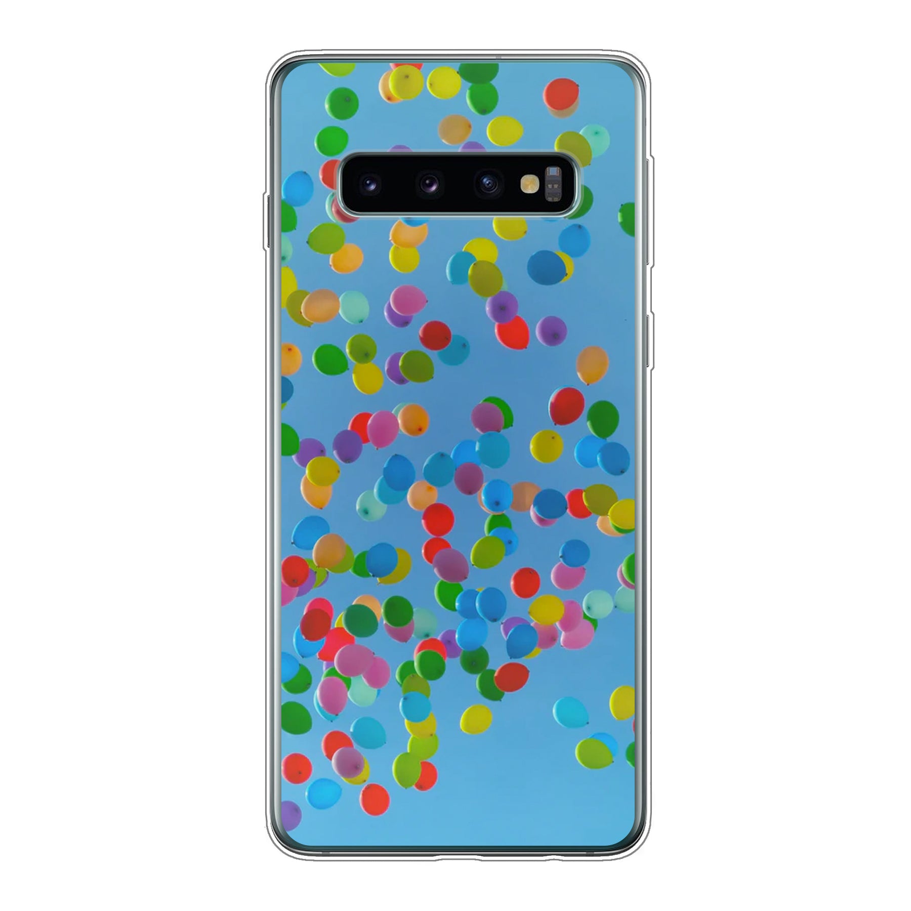 Samsung Galaxy S10 Zachte hoes (achterkant bedrukt, transparant)