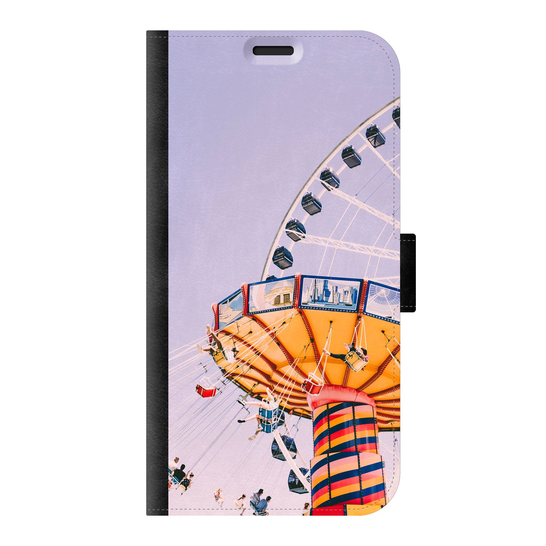 Apple iPhone 14 Pro Wallet hoesje (voorzijde bedrukt, zwart)