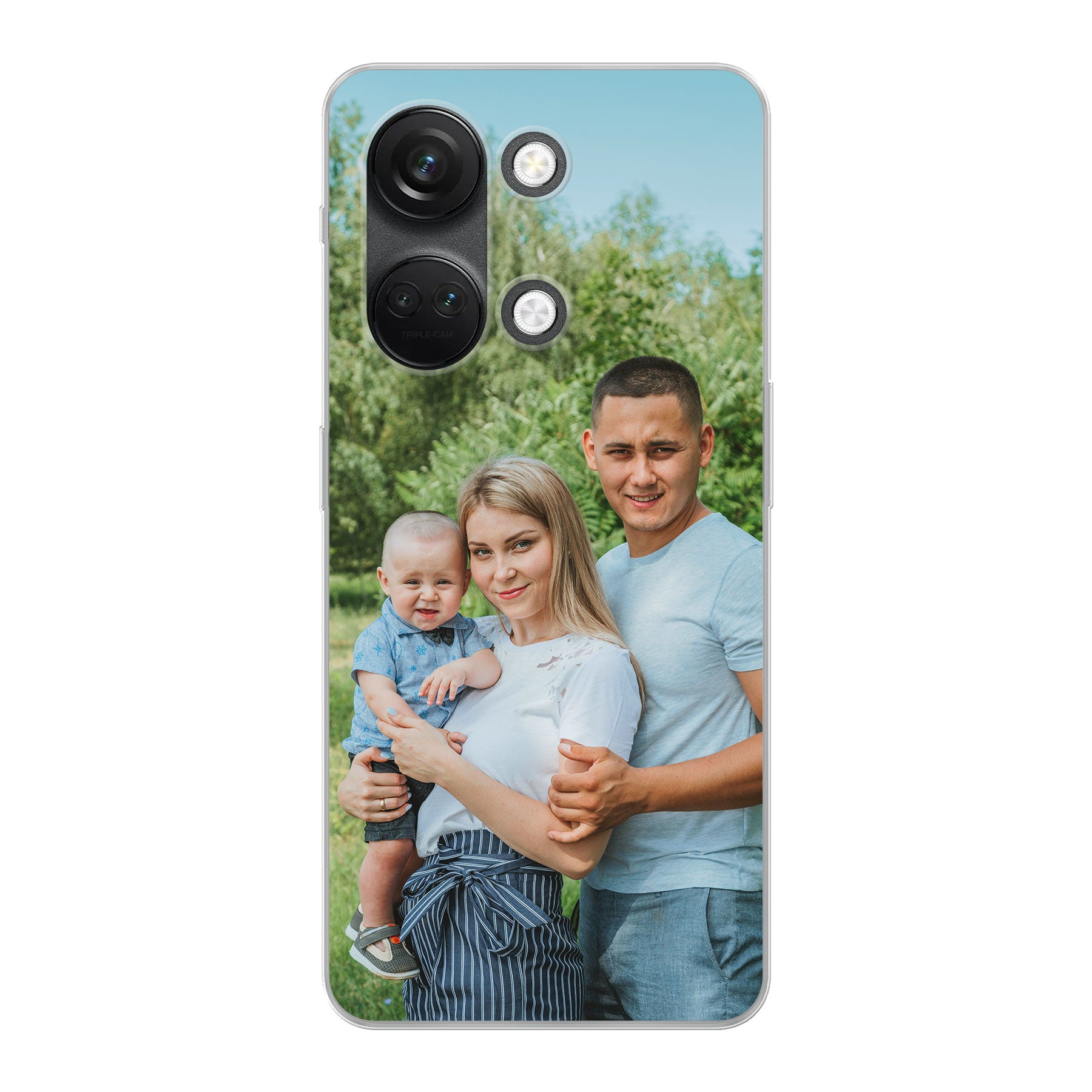OnePlus Nord 3 Zachte hoes (achterkant bedrukt, transparant)