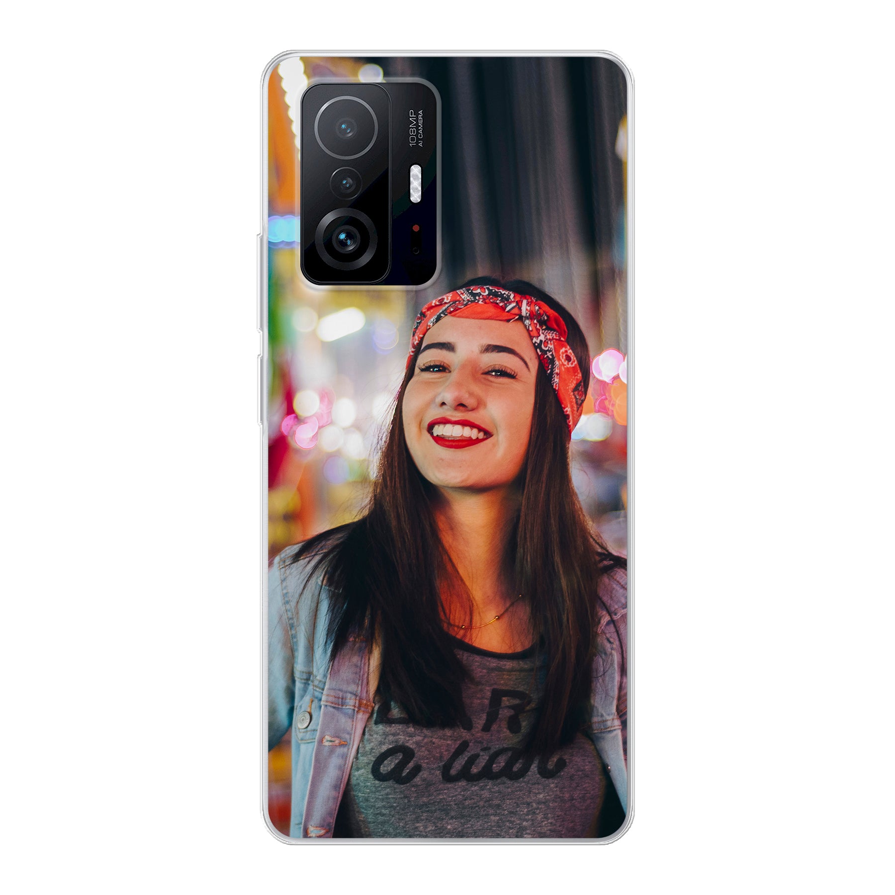 Xiaomi 11T / 11T Pro Zachte hoes (achterkant bedrukt, transparant)
