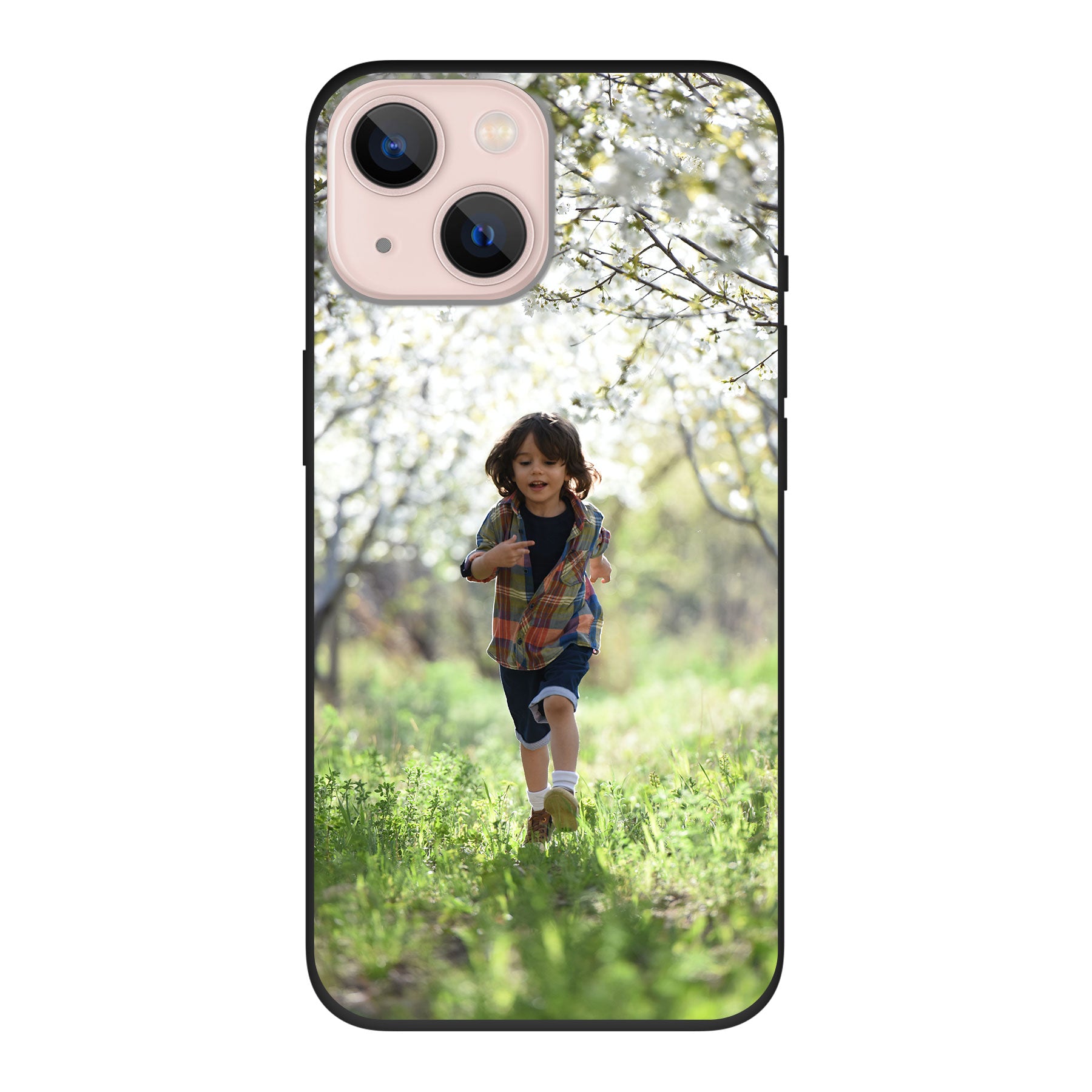 Apple iPhone 13 Biologisch afbreekbaar hoesje (achterkant bedrukt, zwart)