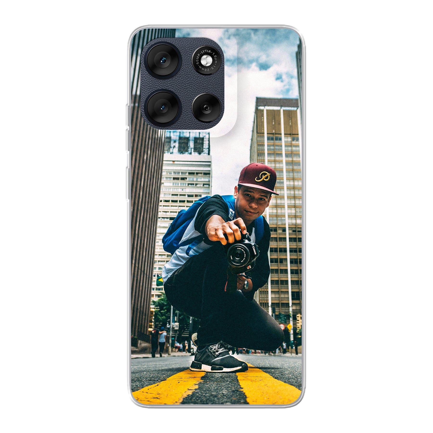 Motorola Moto G56 Soft case (back printed, transparent)