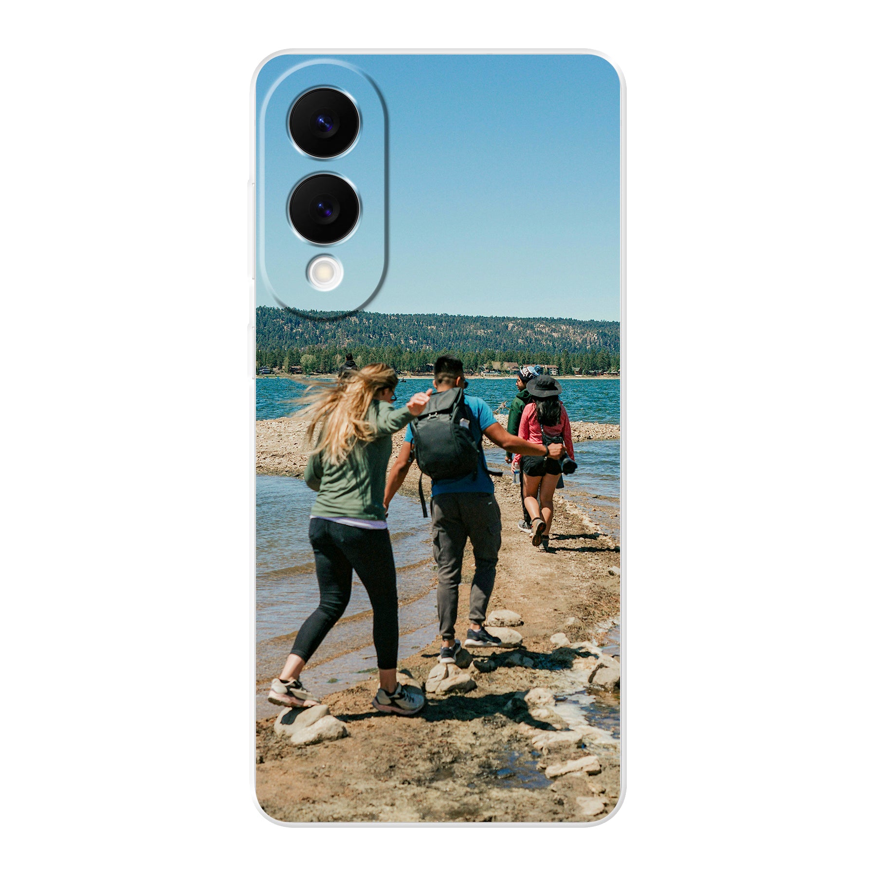 Samsung Galaxy S25 Edge Zachte hoes (achterkant bedrukt, transparant)