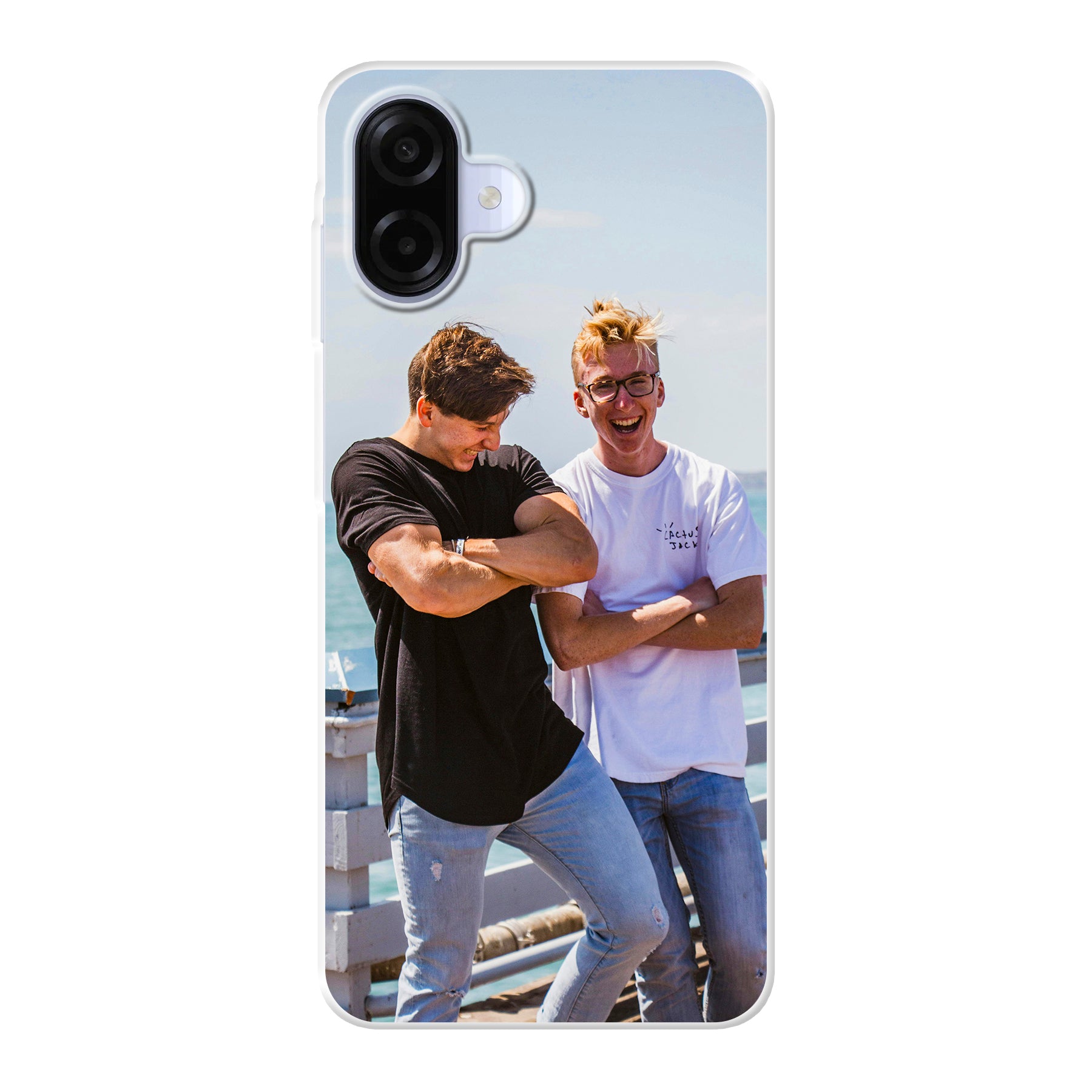 Samsung Galaxy A07 Zachte hoes (achterkant bedrukt, transparant)