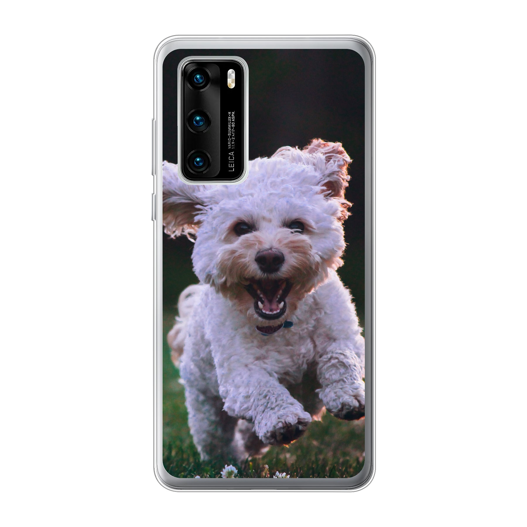 Huawei P40 Zachte hoes (achterkant bedrukt, transparant)