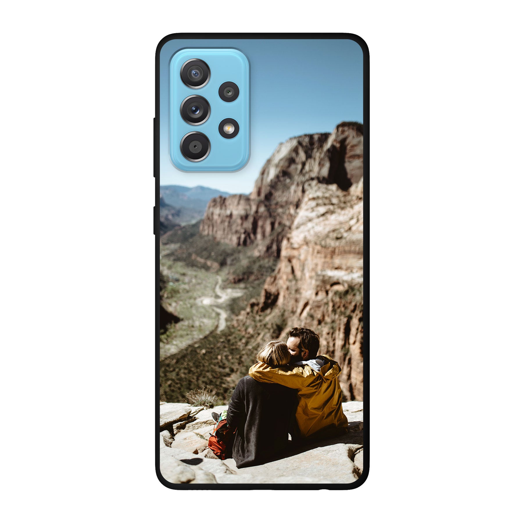 Samsung Galaxy A52 / Galaxy A52 5G / Galaxy A52s 5G Zachte hoes (achterkant bedrukt, zwart)
