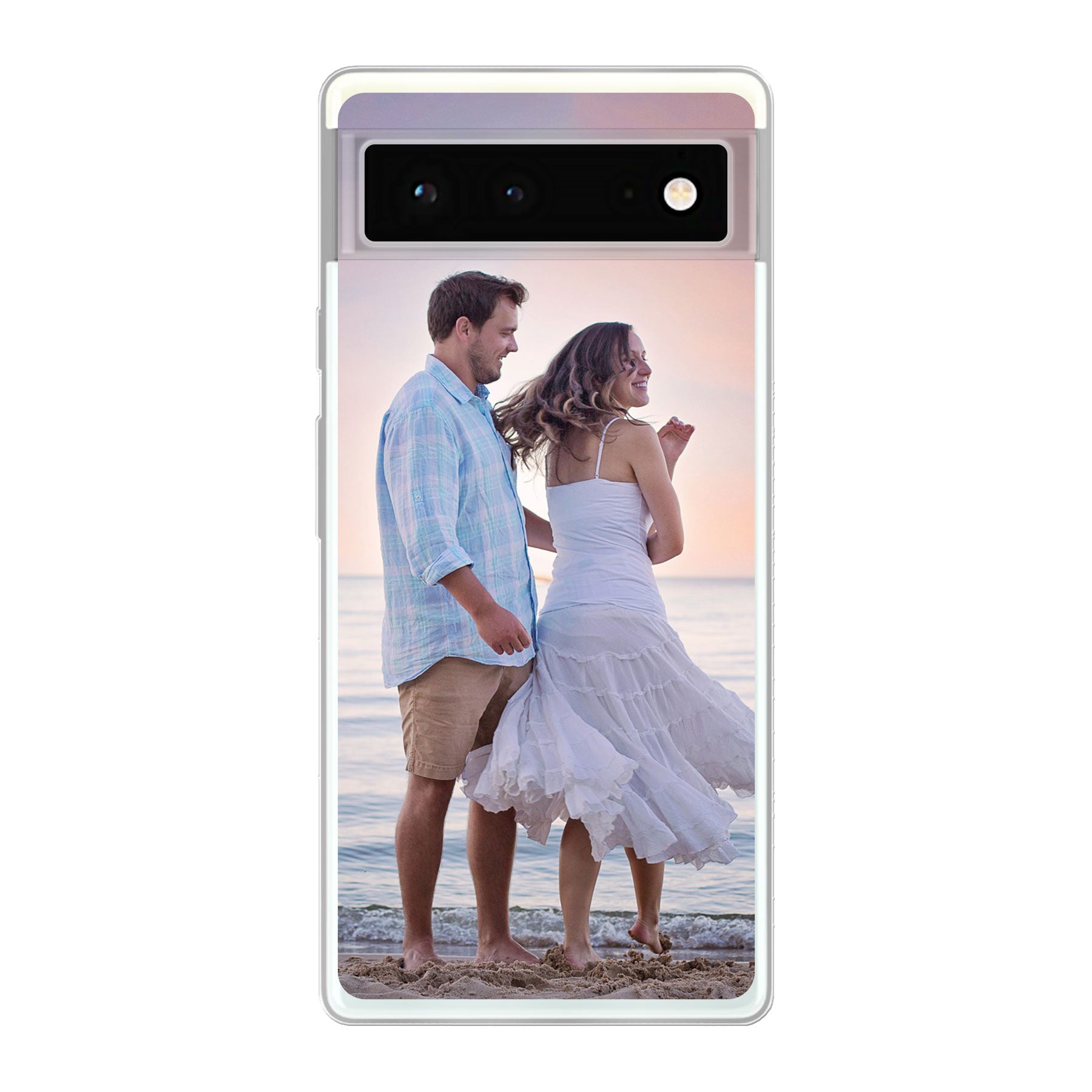 Google Pixel 6 Soft case (achterkant bedrukt, transparant)