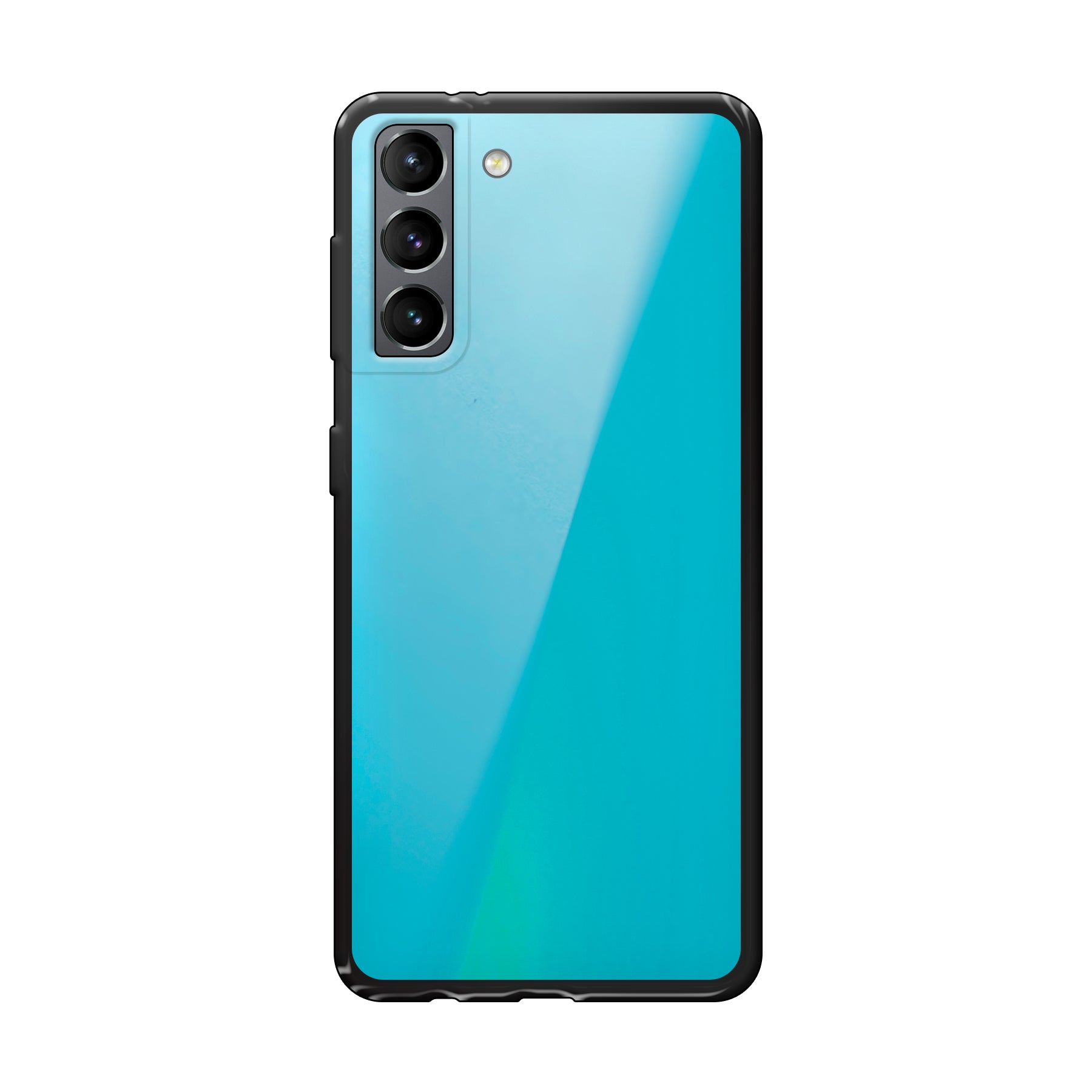 Samsung Galaxy S21 5G Zachte hoes (achterkant bedrukt, zwart)