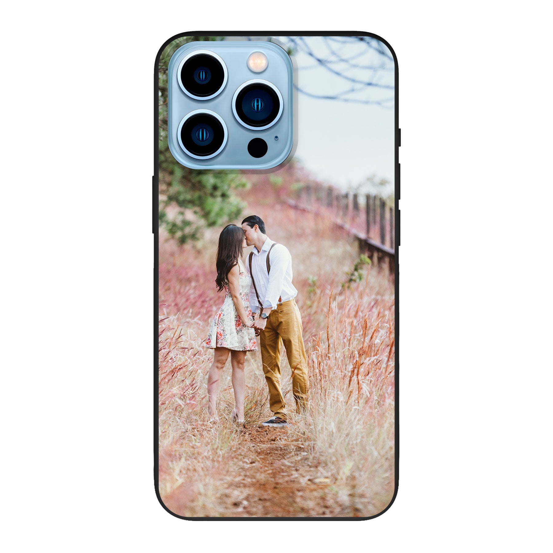 Apple iPhone 13 Pro Max Biologisch afbreekbaar hoesje (achterkant bedrukt, zwart)