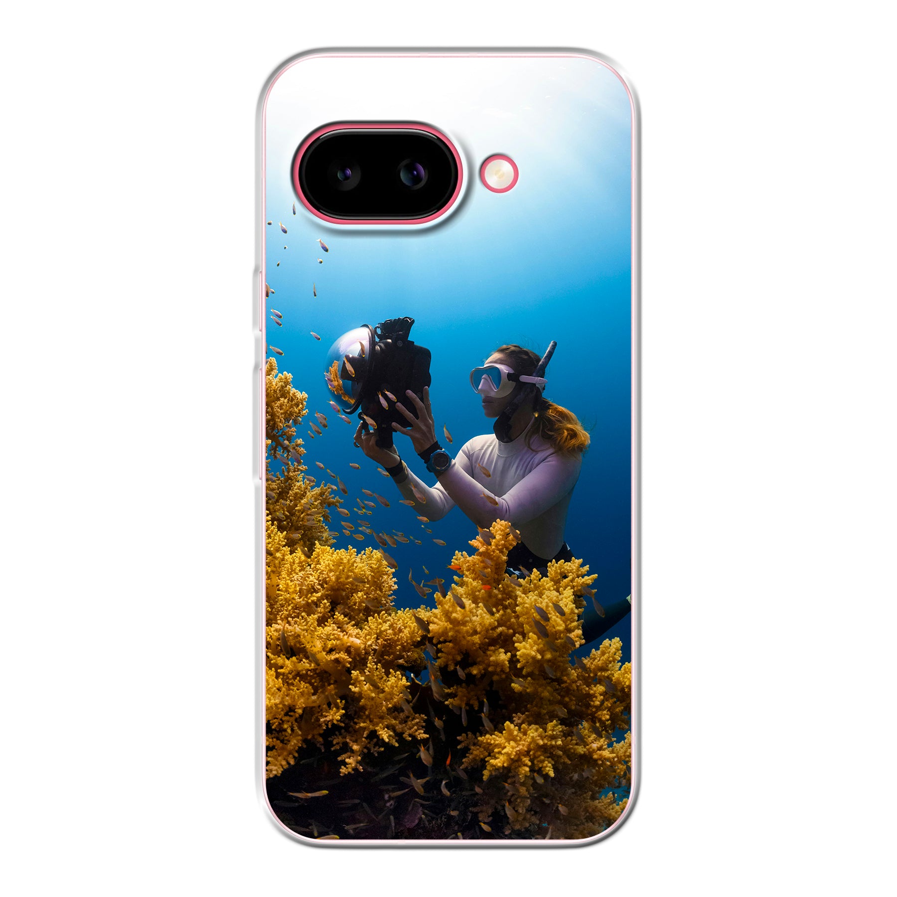 Google Pixel 9A Zachte hoes (achterkant bedrukt, transparant)