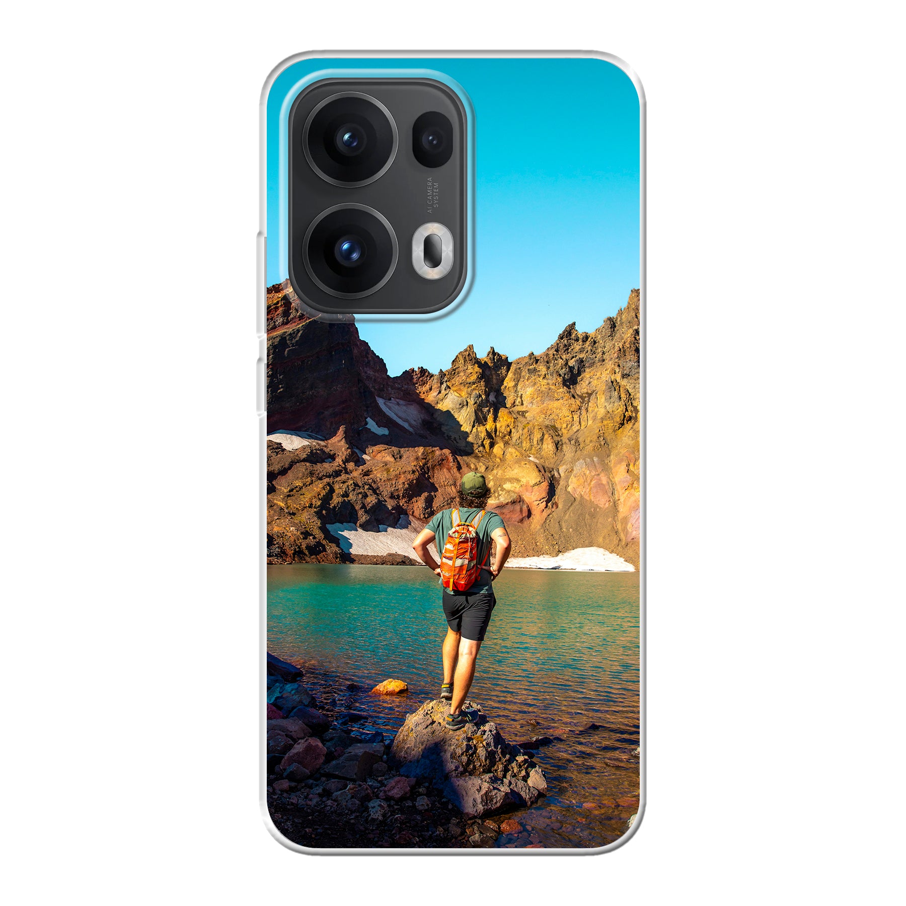 Oppo Reno13 Pro zachte hoes (achterkant bedrukt, transparant)