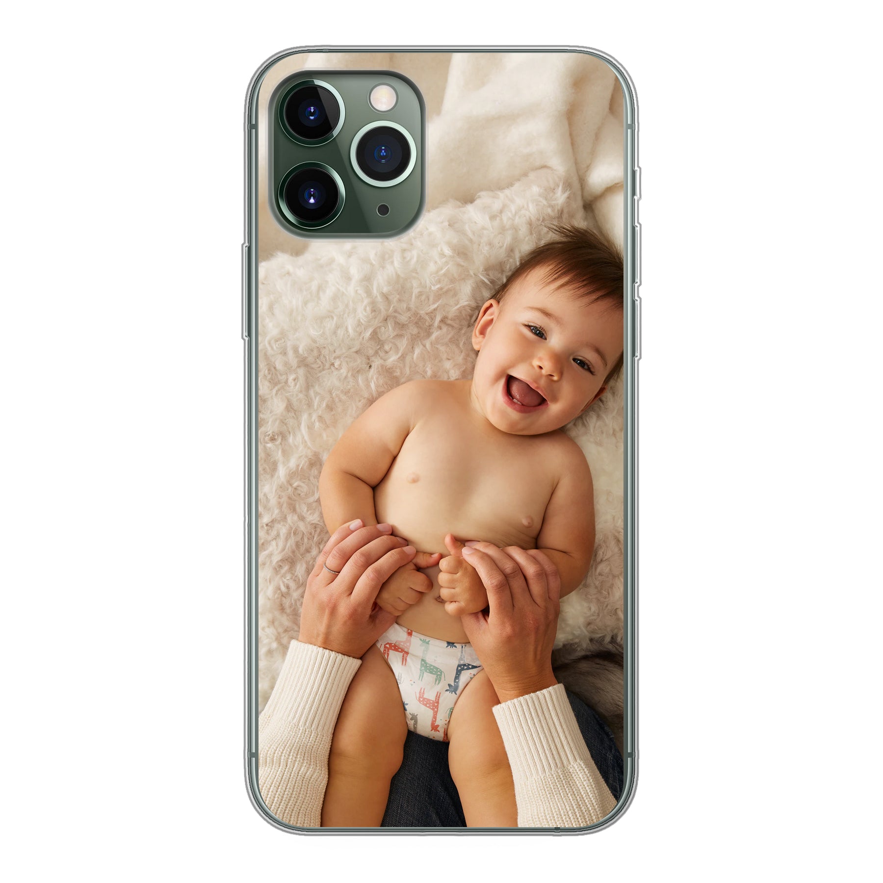 Apple iPhone 11 Pro Zachte hoes (achterkant bedrukt, transparant)
