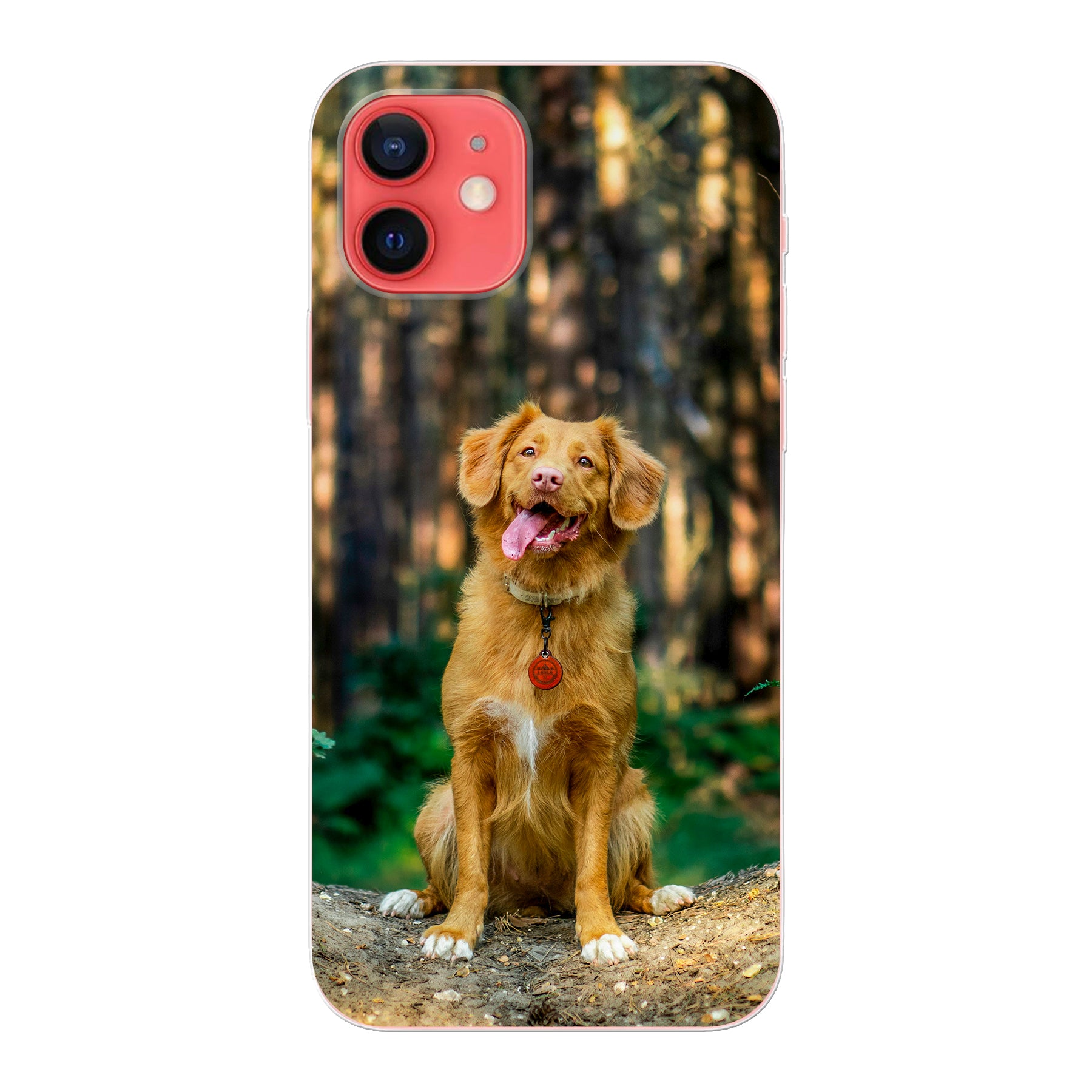 Apple iPhone 12 / iPhone 12 Pro Zachte hoes (achterkant bedrukt, transparant)