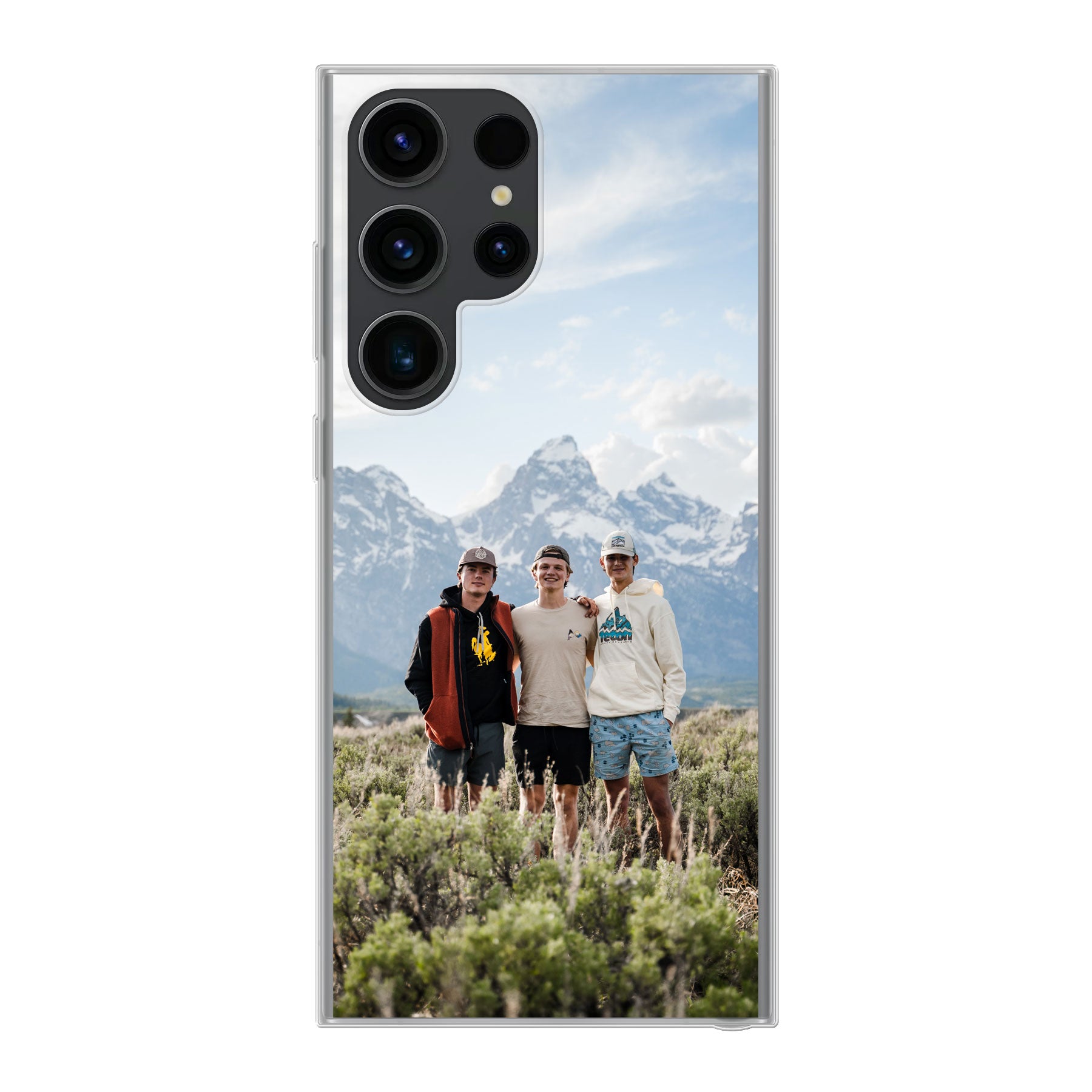 Samsung Galaxy S23 Ultra Hard hoesje (achterkant bedrukt, transparant)