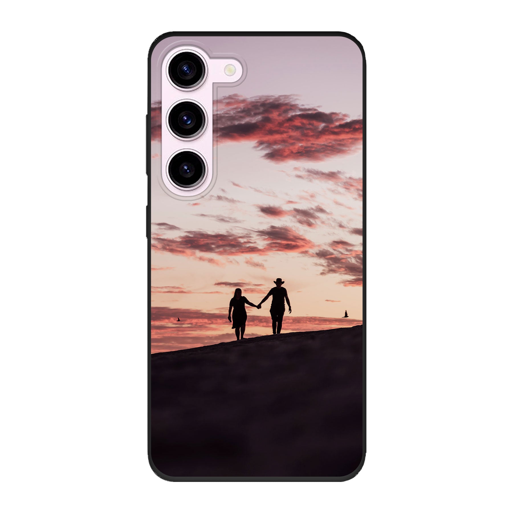 Samsung Galaxy S23 Biologisch afbreekbaar hoesje (achterkant bedrukt, zwart)