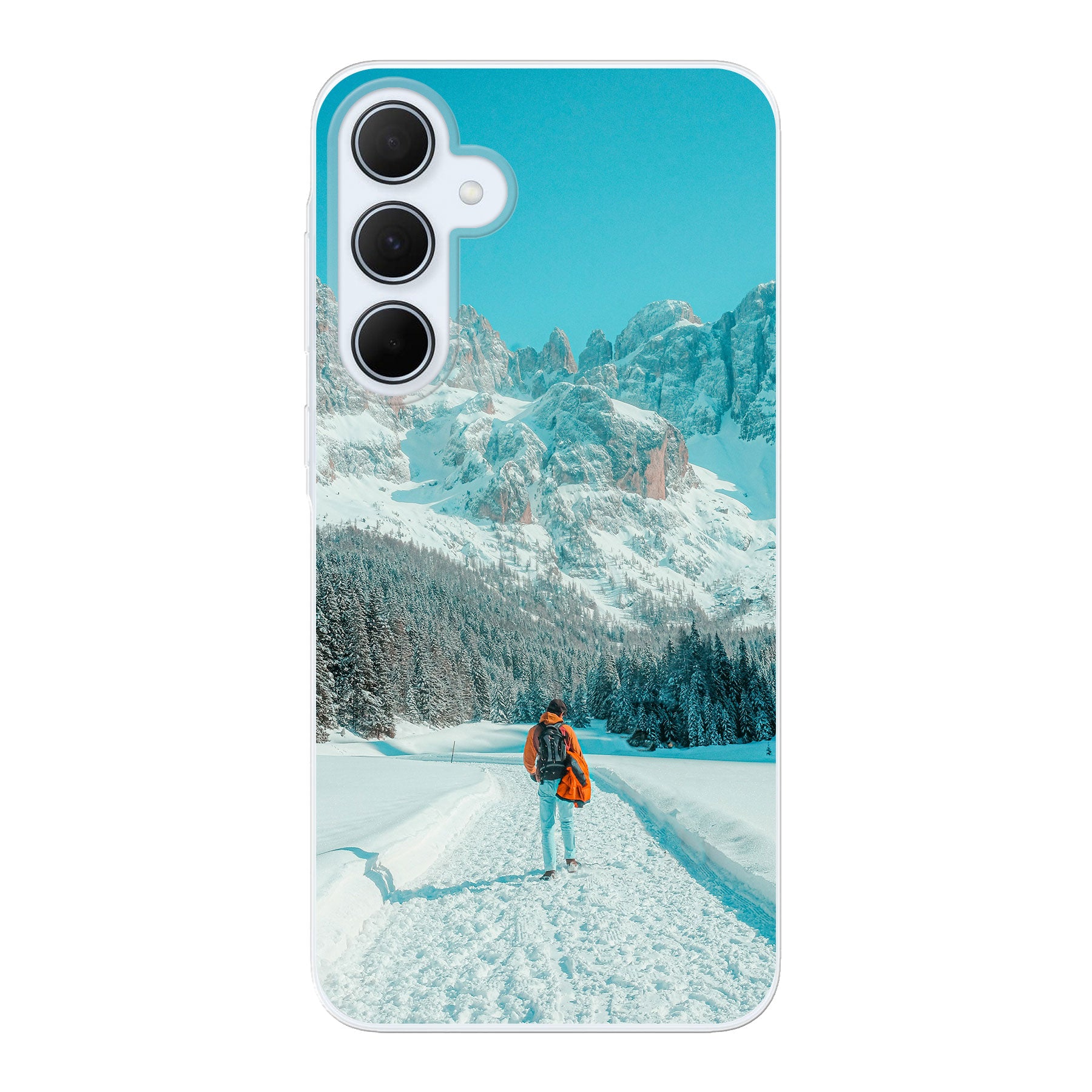 Samsung Galaxy A35 Zachte hoes (achterkant bedrukt, transparant)