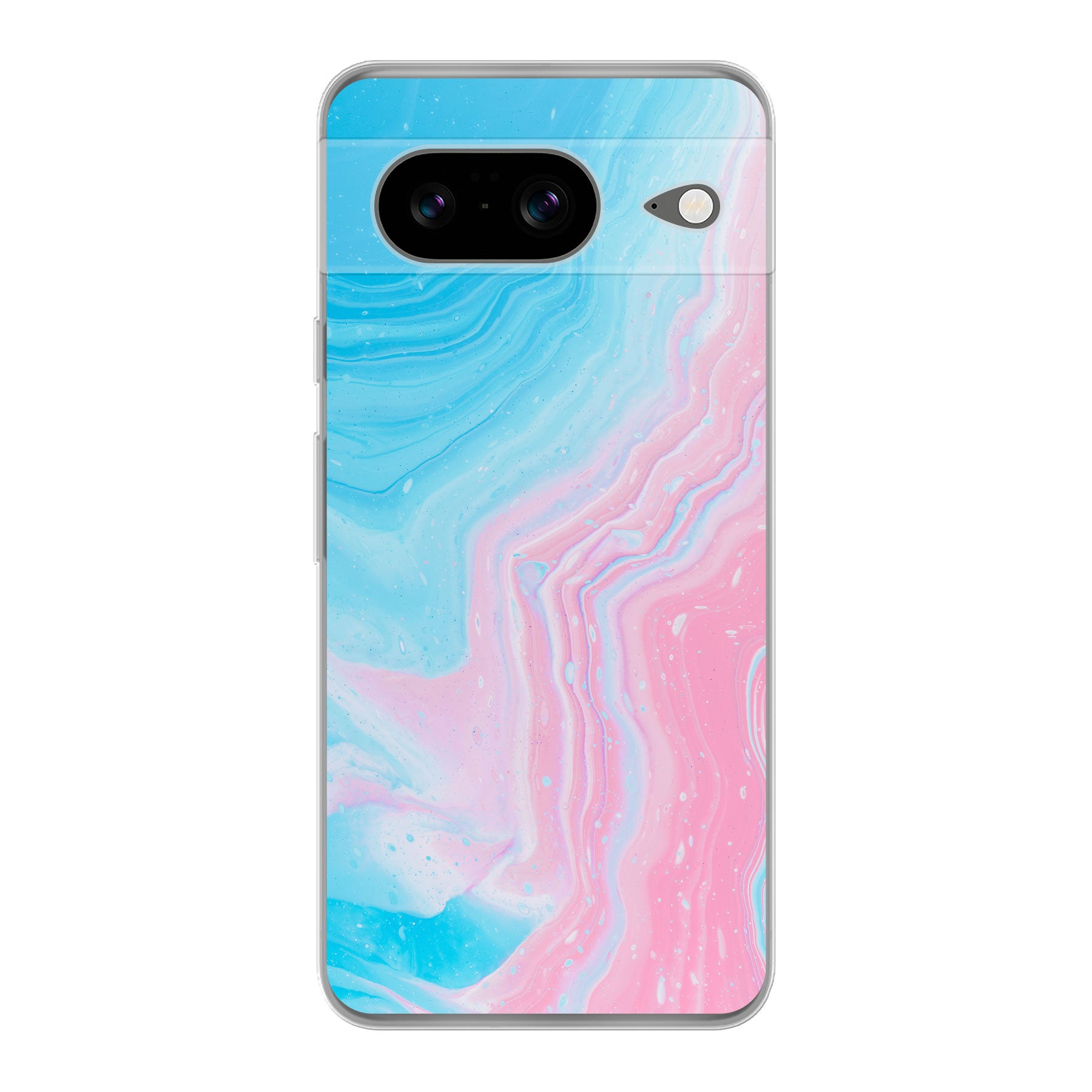 Google Pixel 8 Zachte hoes (achterkant bedrukt, transparant)