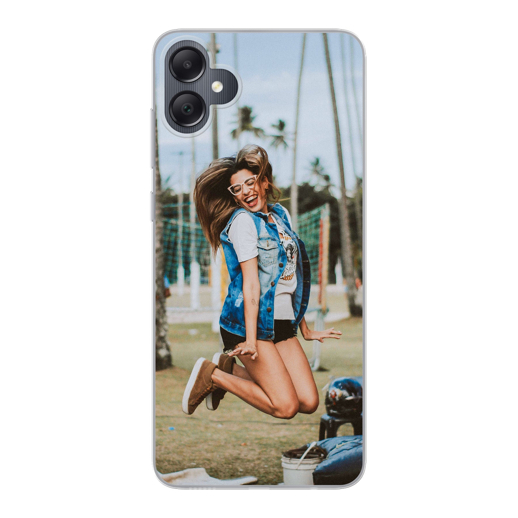 Samsung Galaxy A05 Zachte hoes (achterkant bedrukt, transparant)