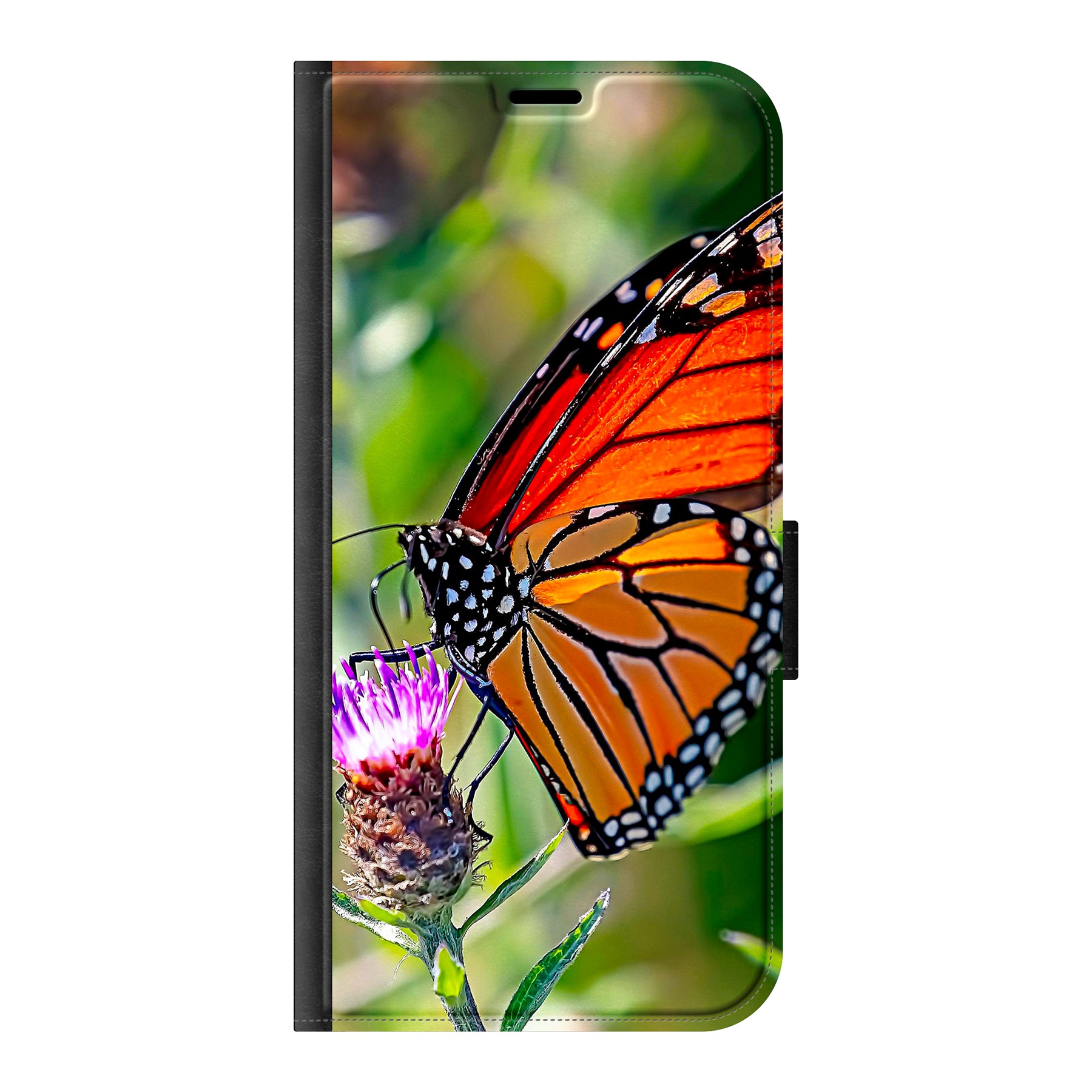 Apple iPhone 17 Pro Max Wallet-hoesje (voorzijde bedrukt, zwart)