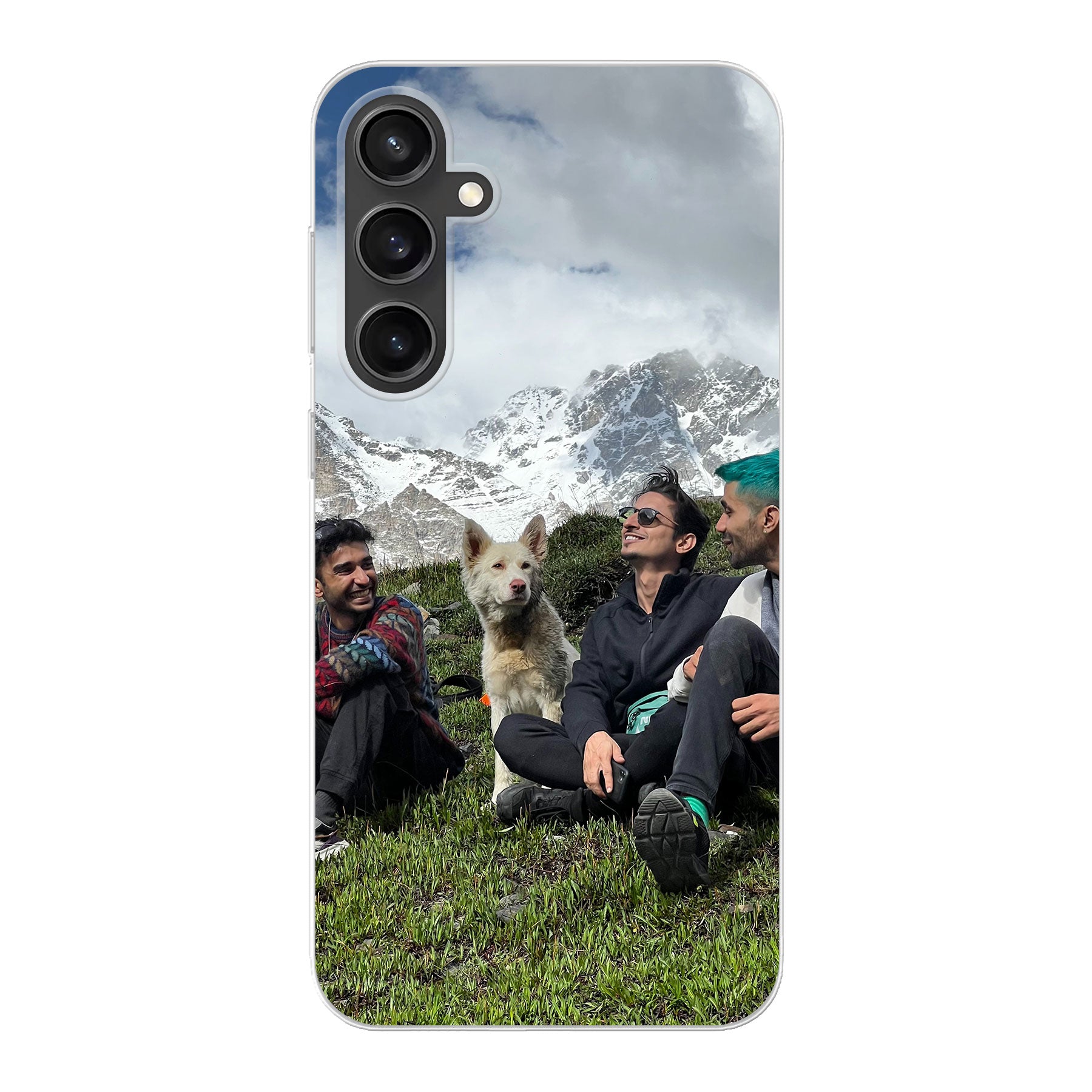 Samsung Galaxy S23 FE Zachte hoes (achterkant bedrukt, transparant)
