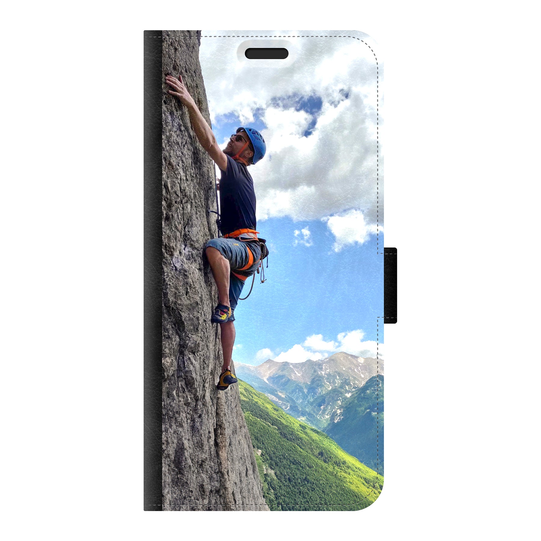 Huawei P20 Wallet hoesje (voorzijde bedrukt, zwart)