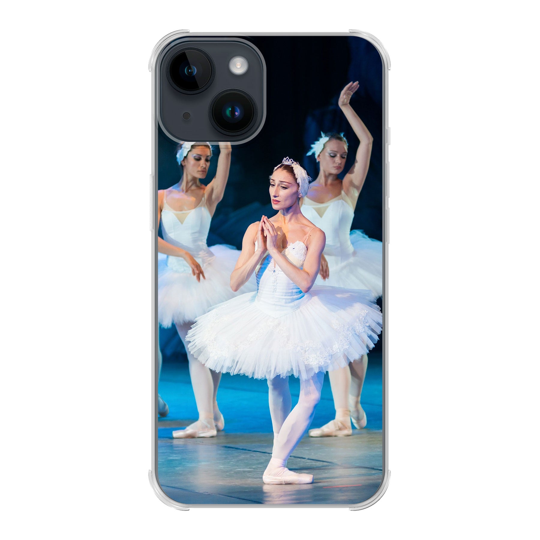 Apple iPhone 14 Bumper case (achterkant bedrukt, transparant)