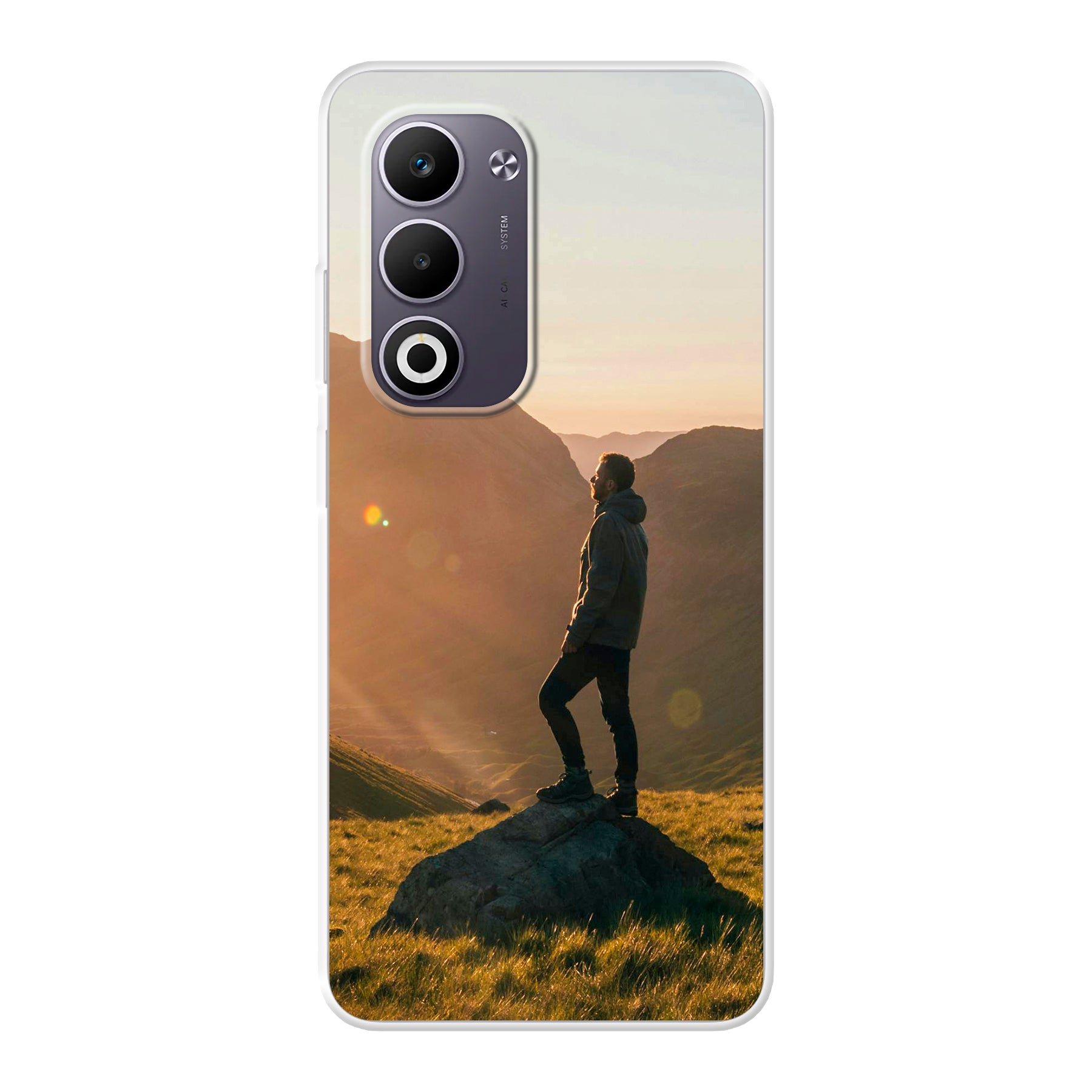 Oppo A5 / A5 4G Zachte hoes (achterkant bedrukt, transparant)
