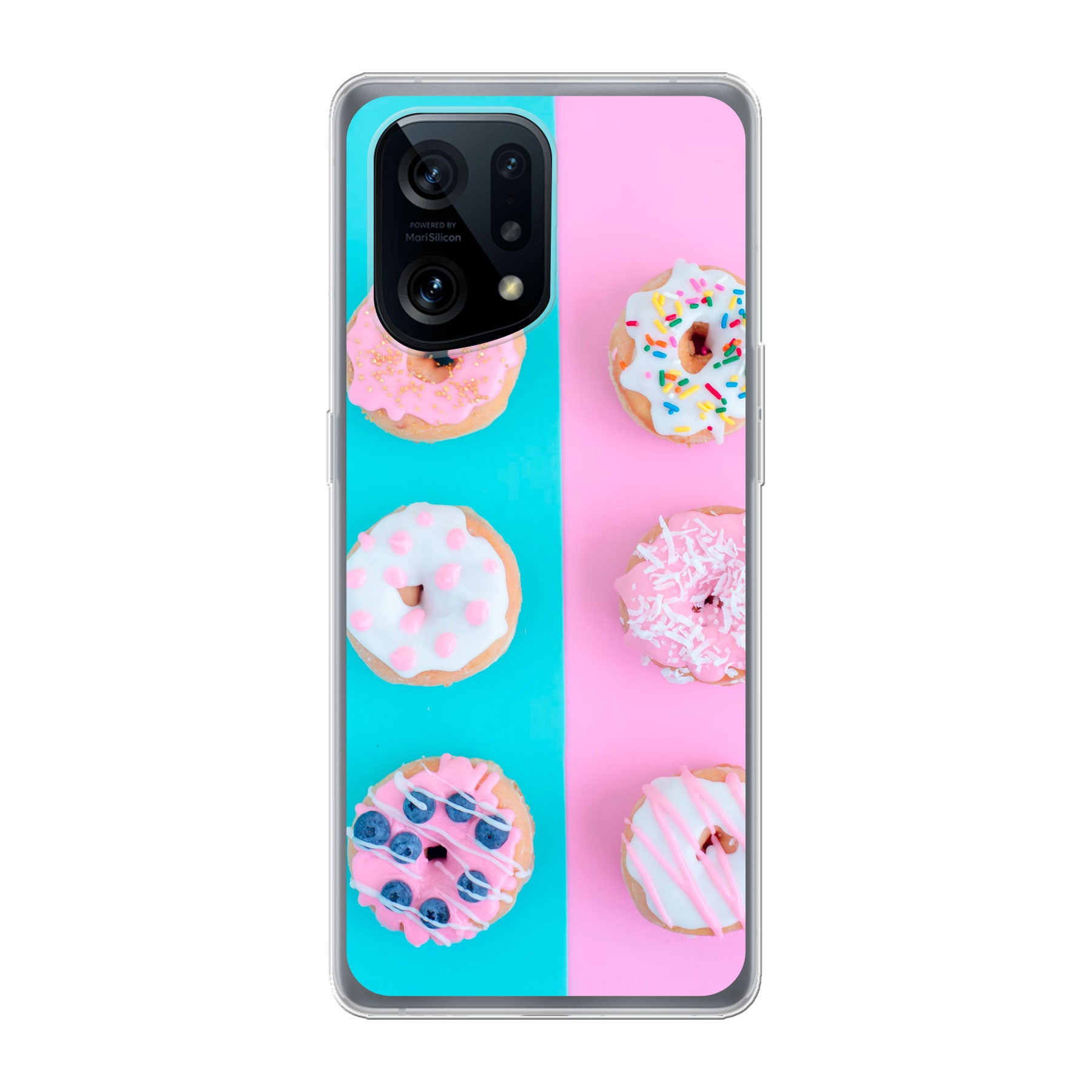 Oppo Find X5 Zachte hoes (achterkant bedrukt, transparant)