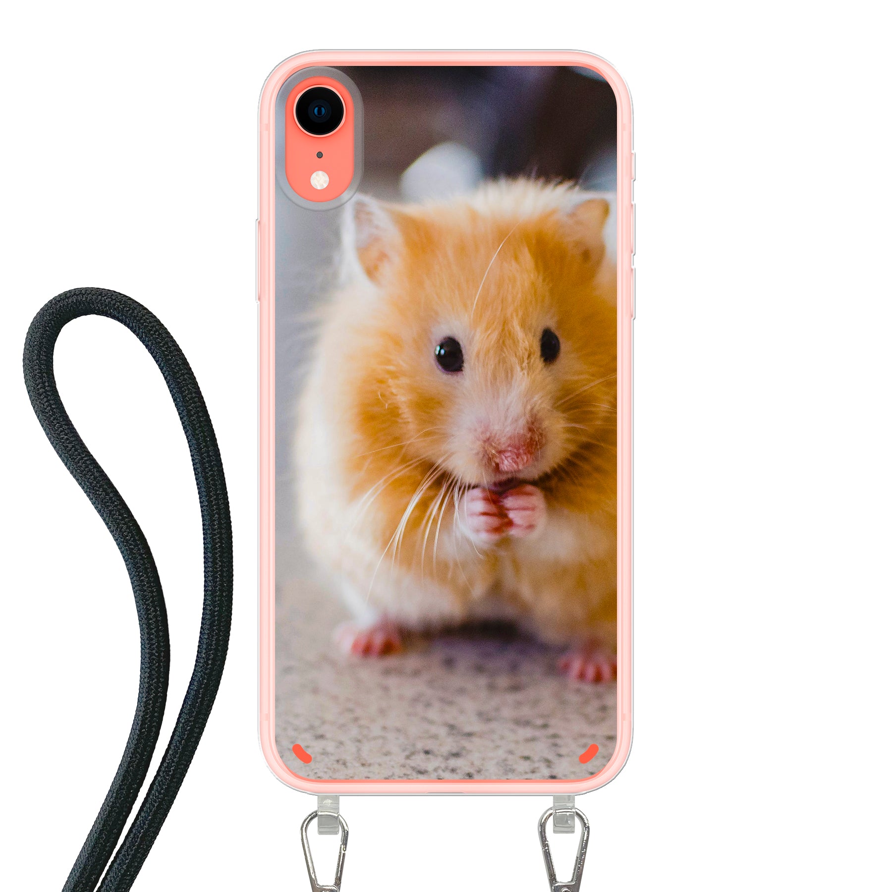 Apple iPhone Xr Crossbody hoesje (achterkant bedrukt, transparant)