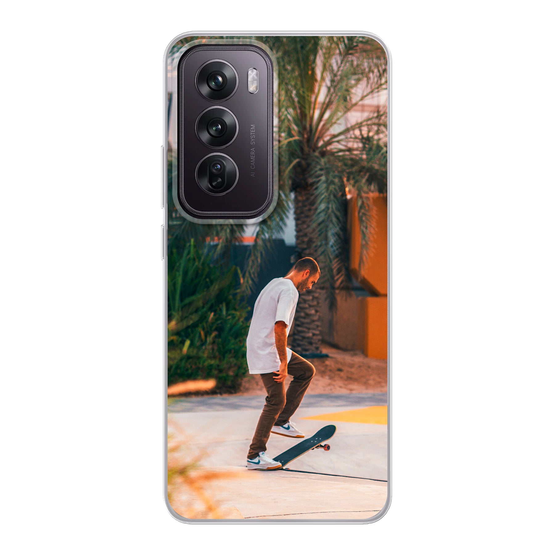 Oppo Reno12 Pro Zachte hoes (achterkant bedrukt, transparant)