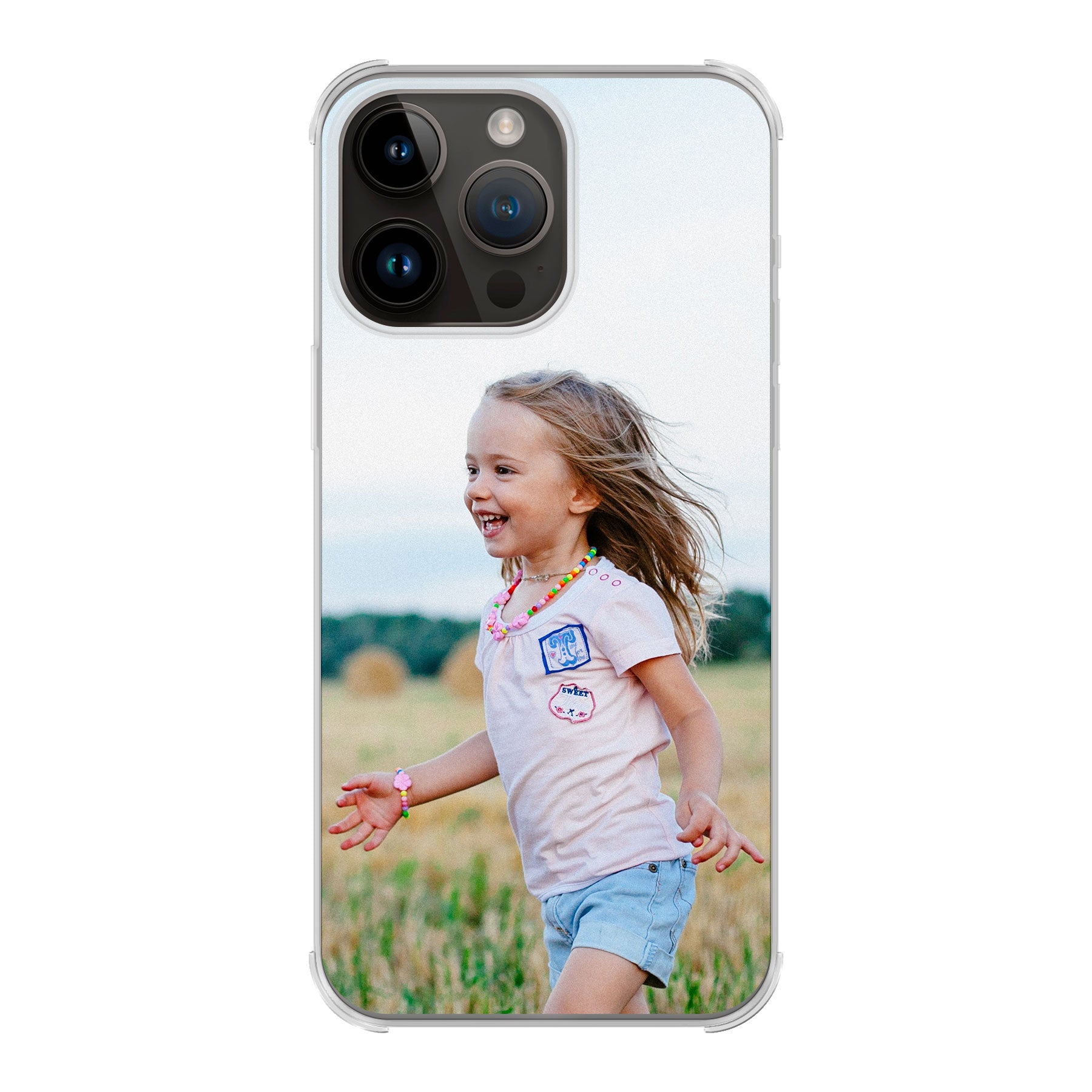 Apple iPhone 14 Pro Max Bumper case (achterkant bedrukt, transparant)