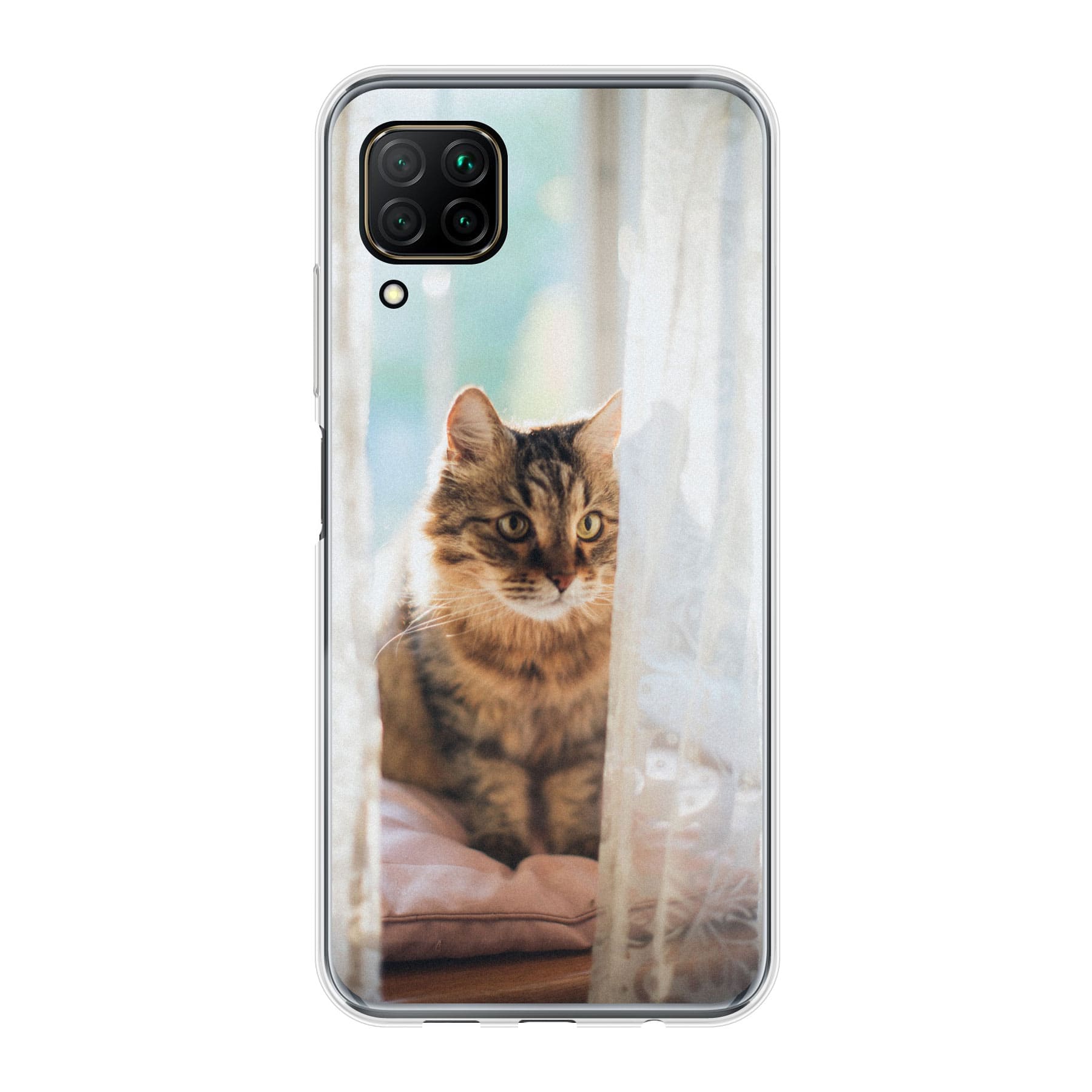 Huawei P40 Lite Zachte hoes (achterkant bedrukt, transparant)