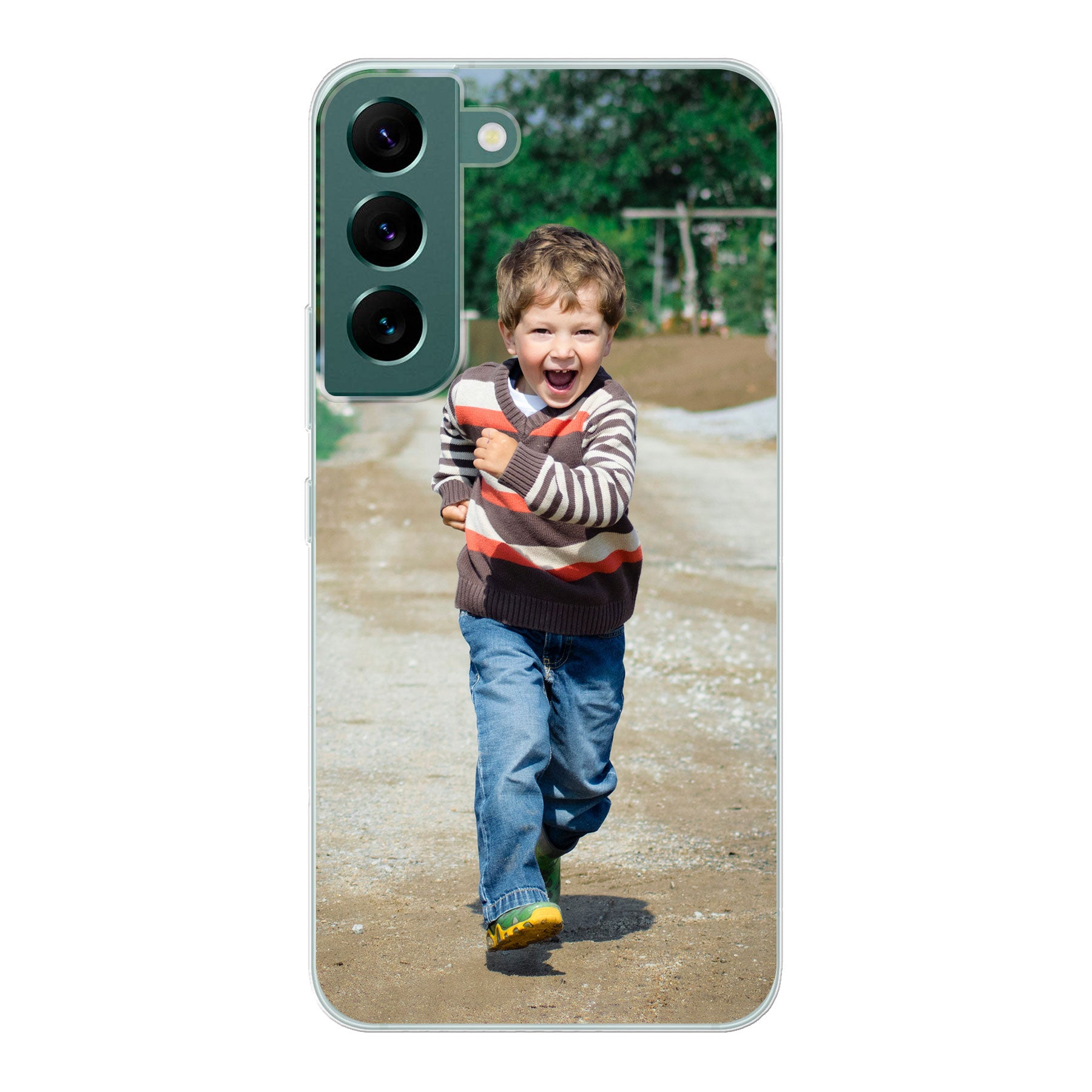 Samsung Galaxy S22 Zachte hoes (achterkant bedrukt, transparant)