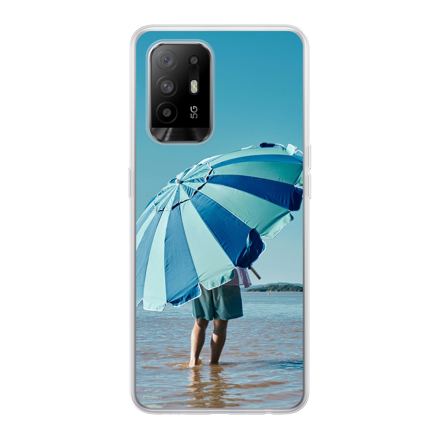 Oppo A94 5G / A95 5G Zachte case (achterkant bedrukt, transparant)