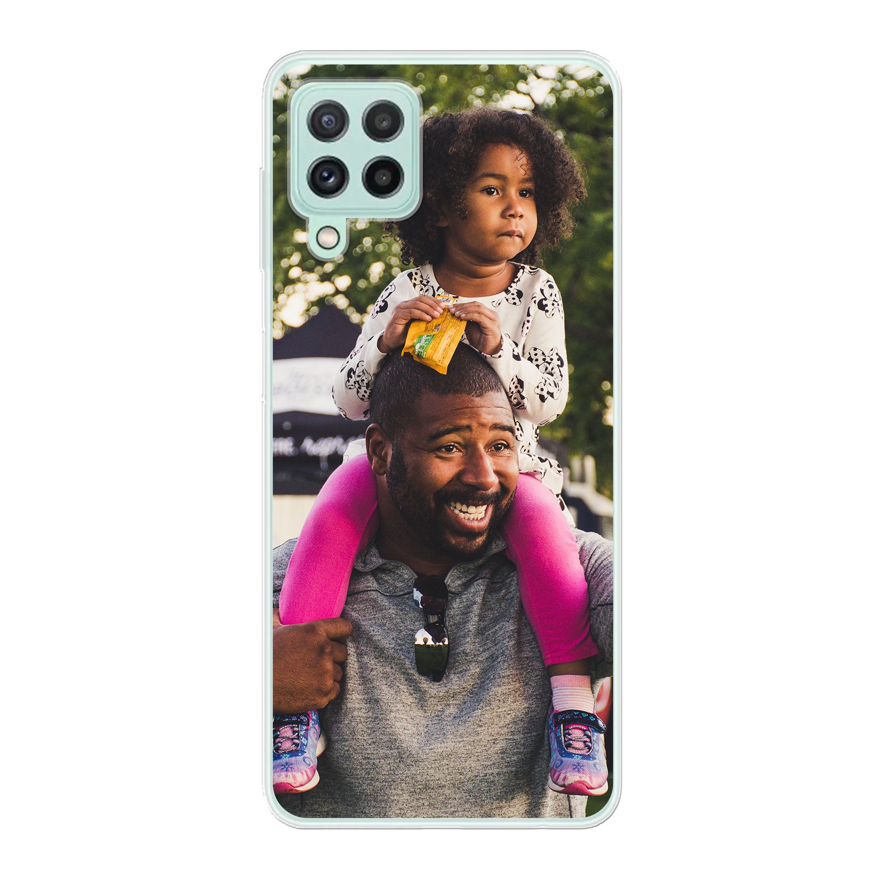 Samsung Galaxy A22 4G Zachte hoes (achterkant bedrukt, transparant)