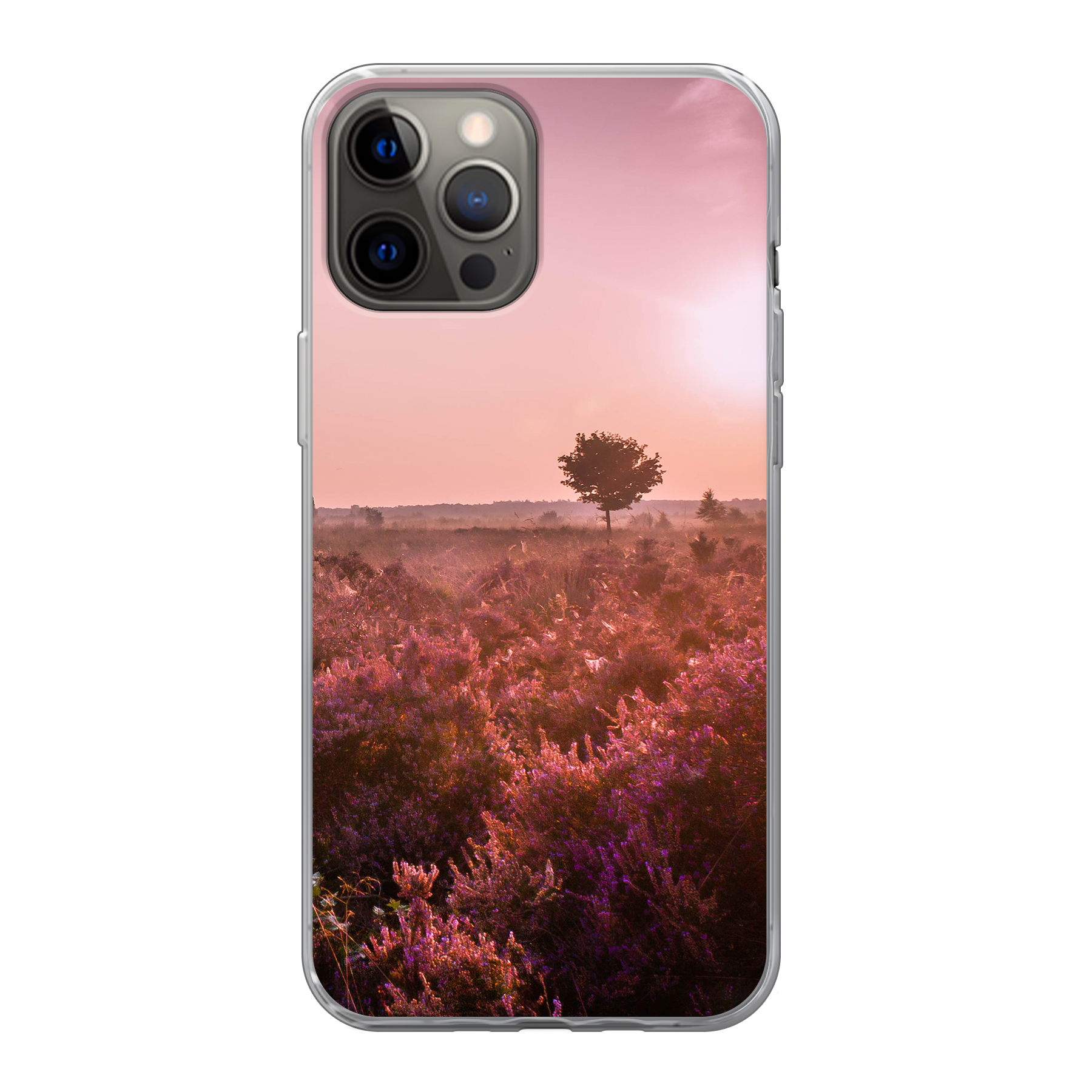 Apple iPhone 12 Pro Max Zachte hoes (achterkant bedrukt, transparant)