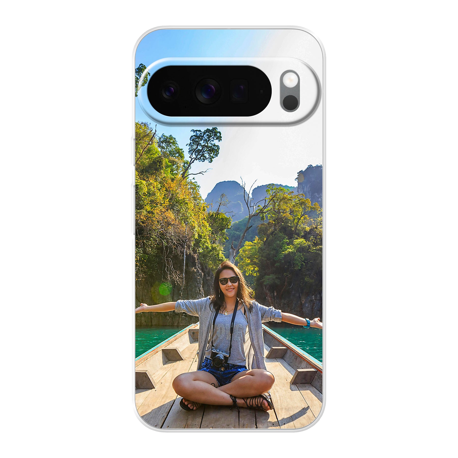 Google Pixel 10 Pro XL Zachte hoes (achterkant bedrukt, transparant)