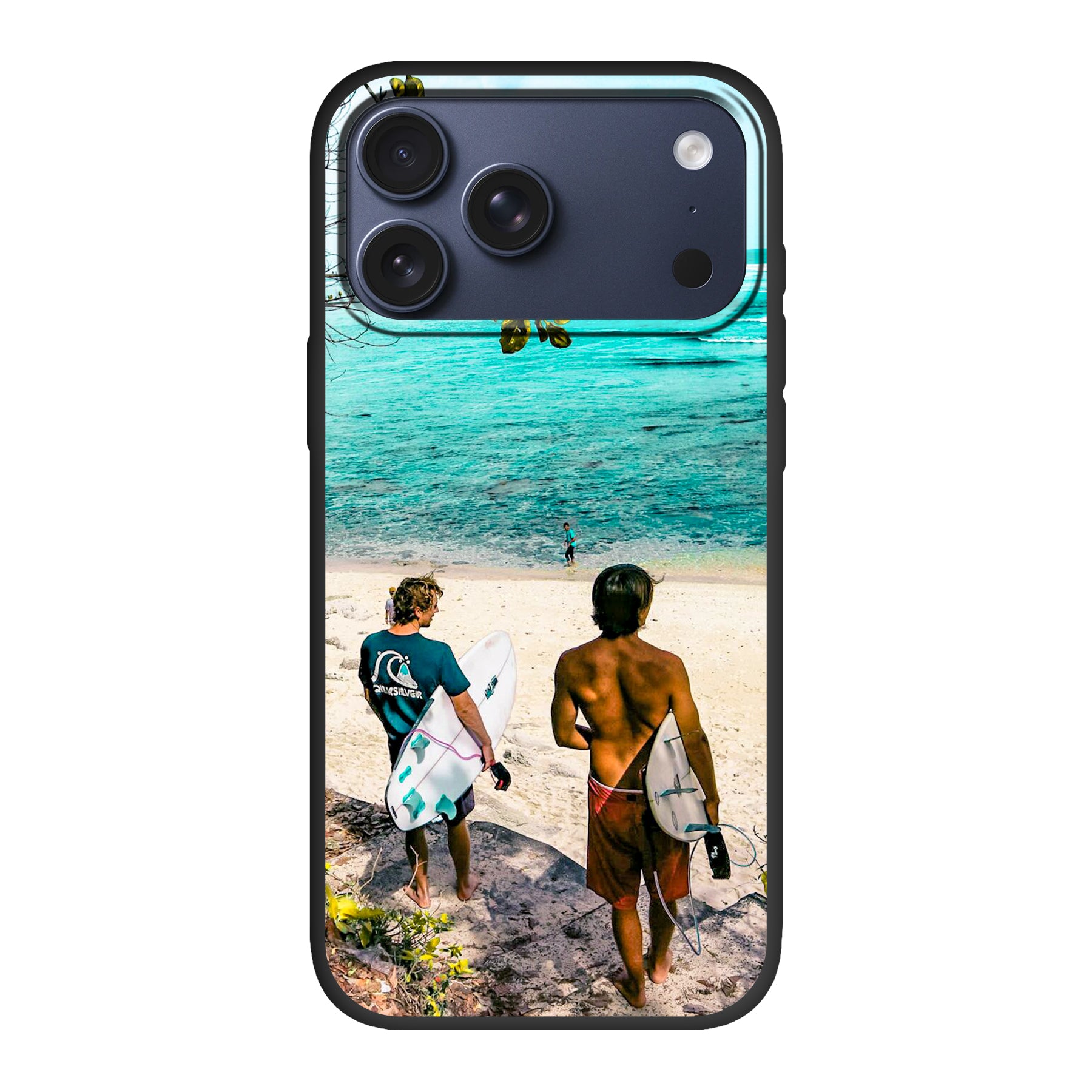 Apple iPhone 17 Pro Max Biologisch afbreekbaar hoesje (achterkant bedrukt, zwart)