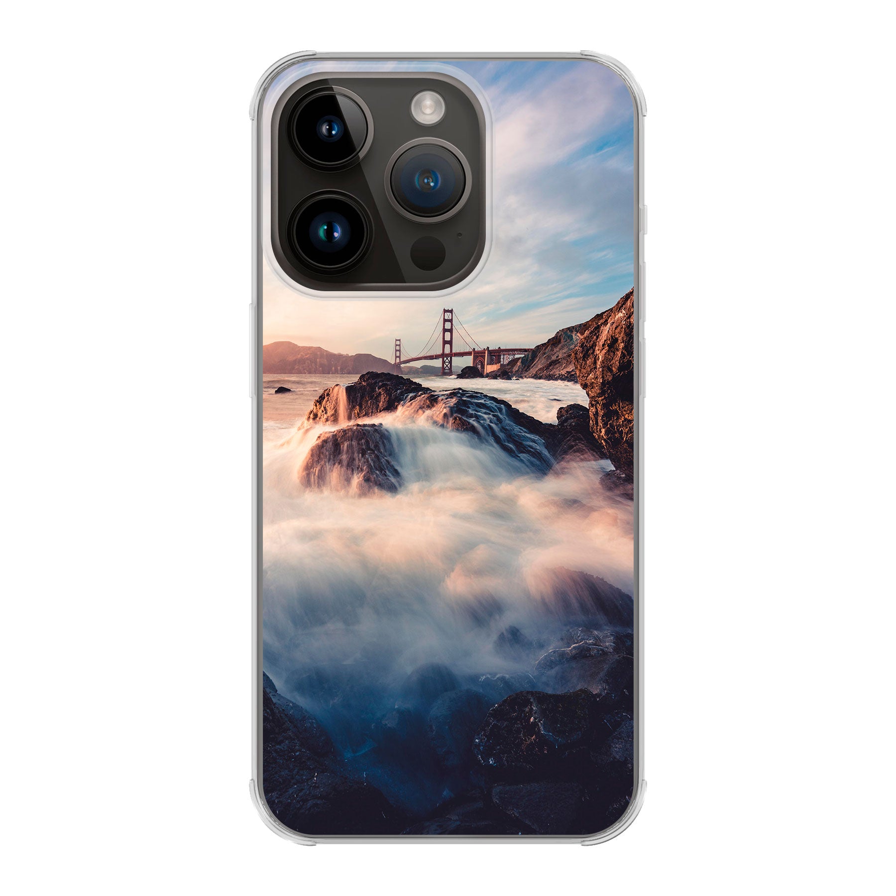 Apple iPhone 14 Pro Bumper case (achterkant bedrukt, transparant)