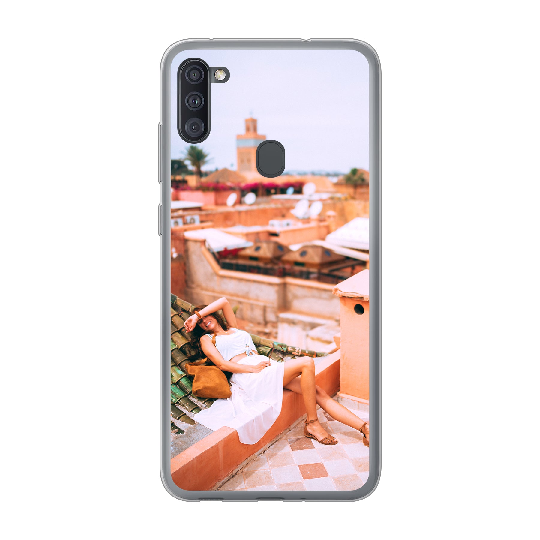 Samsung Galaxy A11 / Galaxy M11 Zachte hoes (achterkant bedrukt, transparant)
