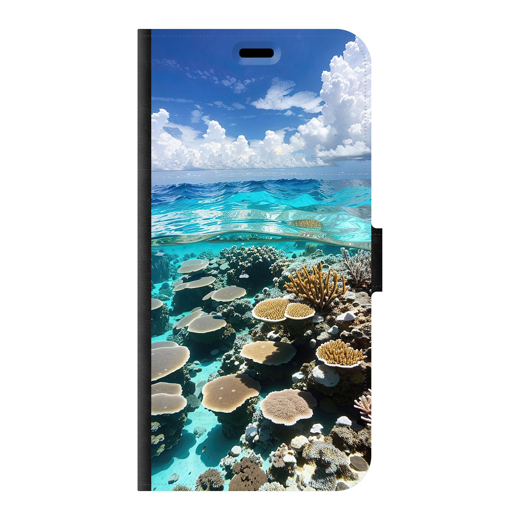 Apple iPhone 15 Pro Max Wallet hoesje (voorzijde bedrukt, zwart)