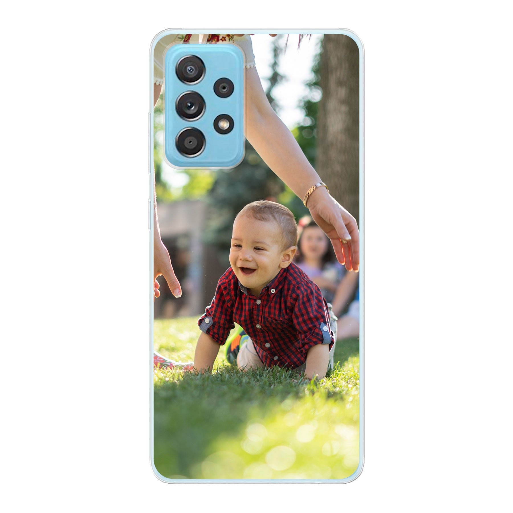 Samsung Galaxy A73 5G Zachte hoes (achterkant bedrukt, transparant)