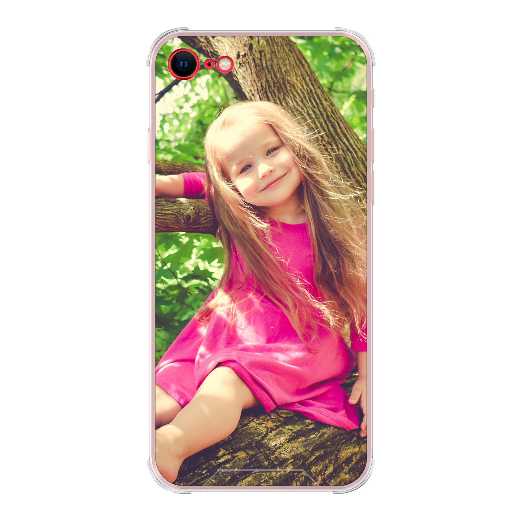 Apple iPhone 7 / 8 / SE (2020) / SE (2022) Bumper case (achterkant bedrukt, transparant)