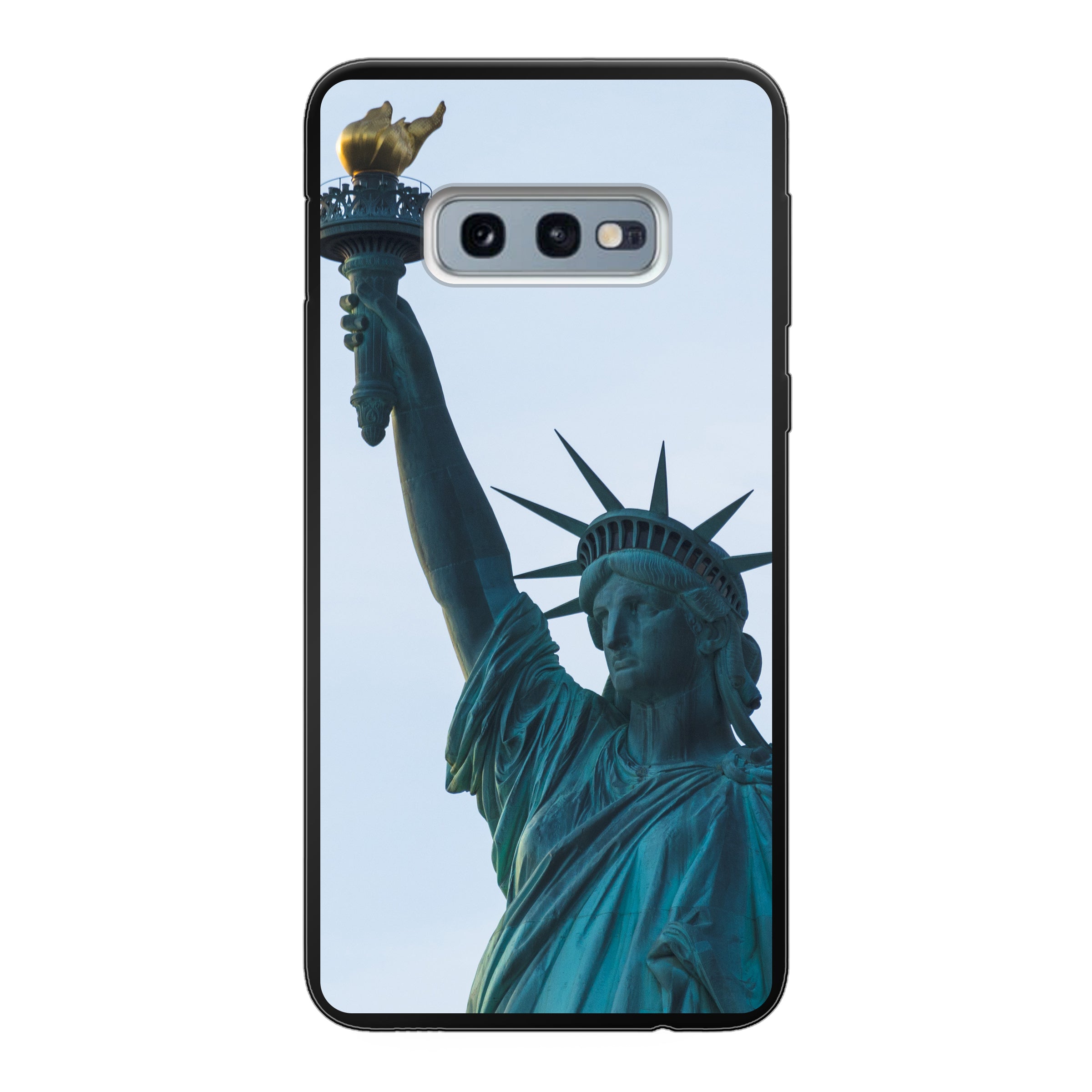 Samsung Galaxy S10e Zachte case (achterkant bedrukt, zwart)