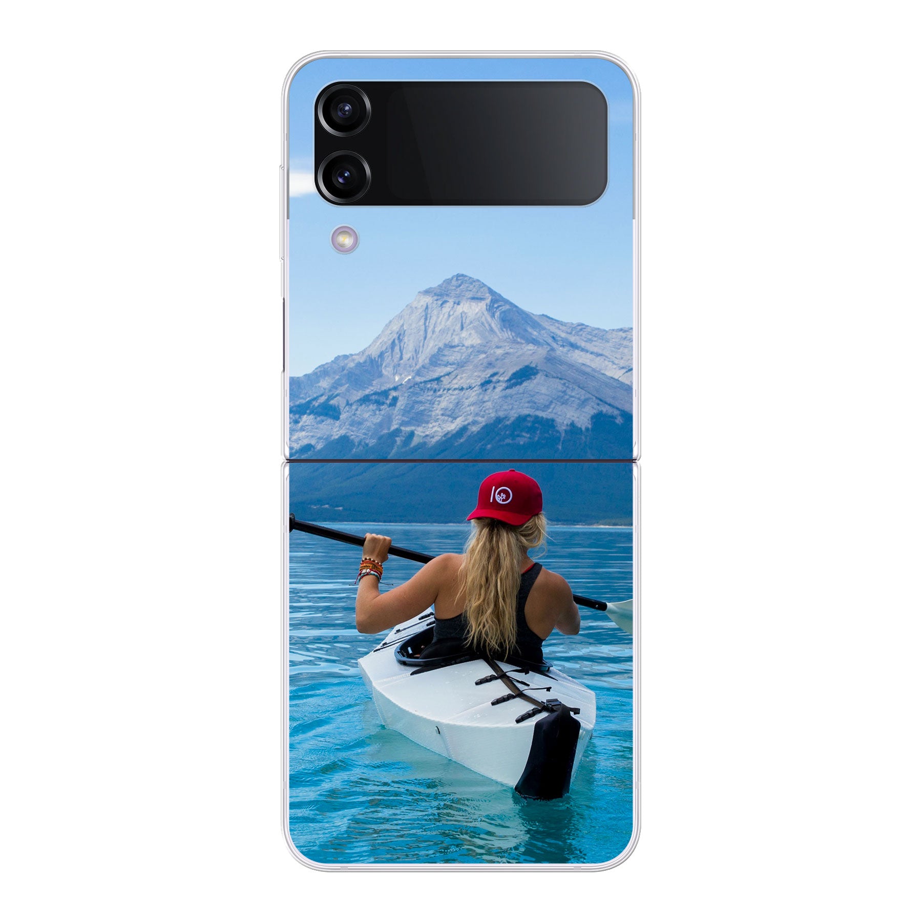Samsung Galaxy Z Flip4 Zachte hoes (achterkant bedrukt, transparant)